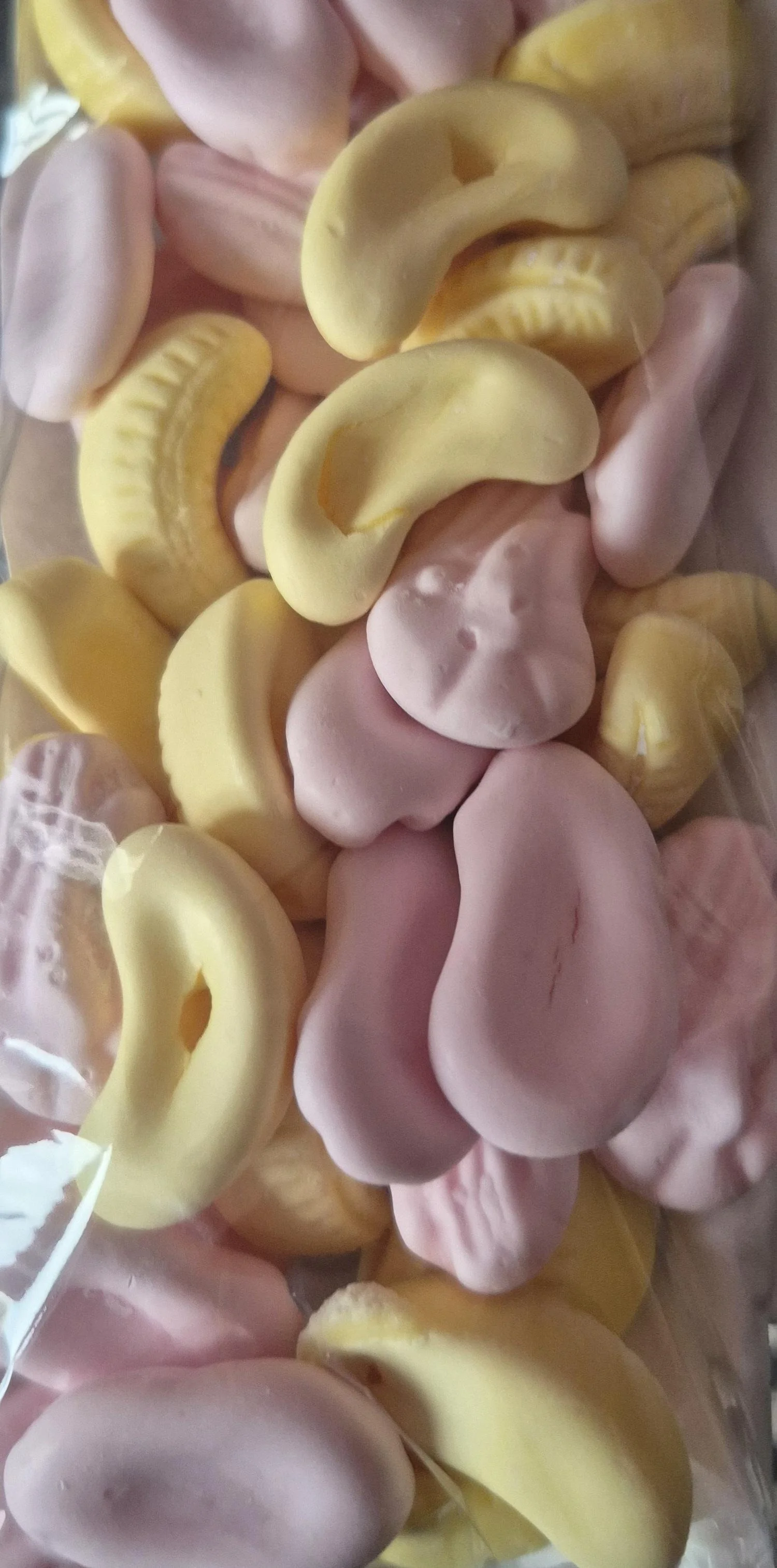 Foam banana and shrimps