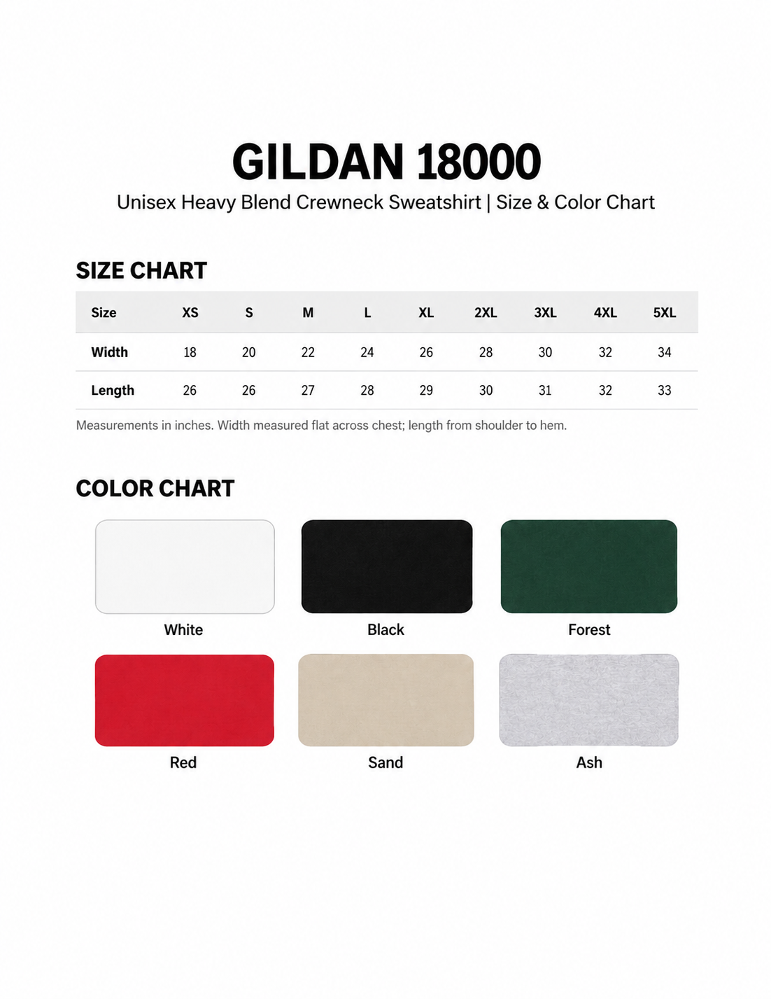 Gildan 18000 Size & Color Chart.png