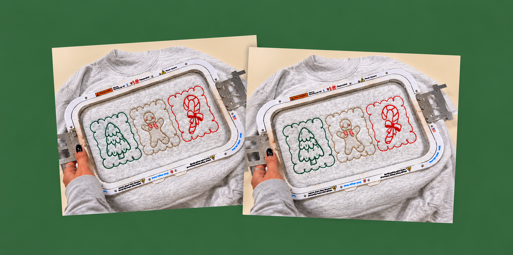 Christmas Trio Stamp Art Sweatshirt