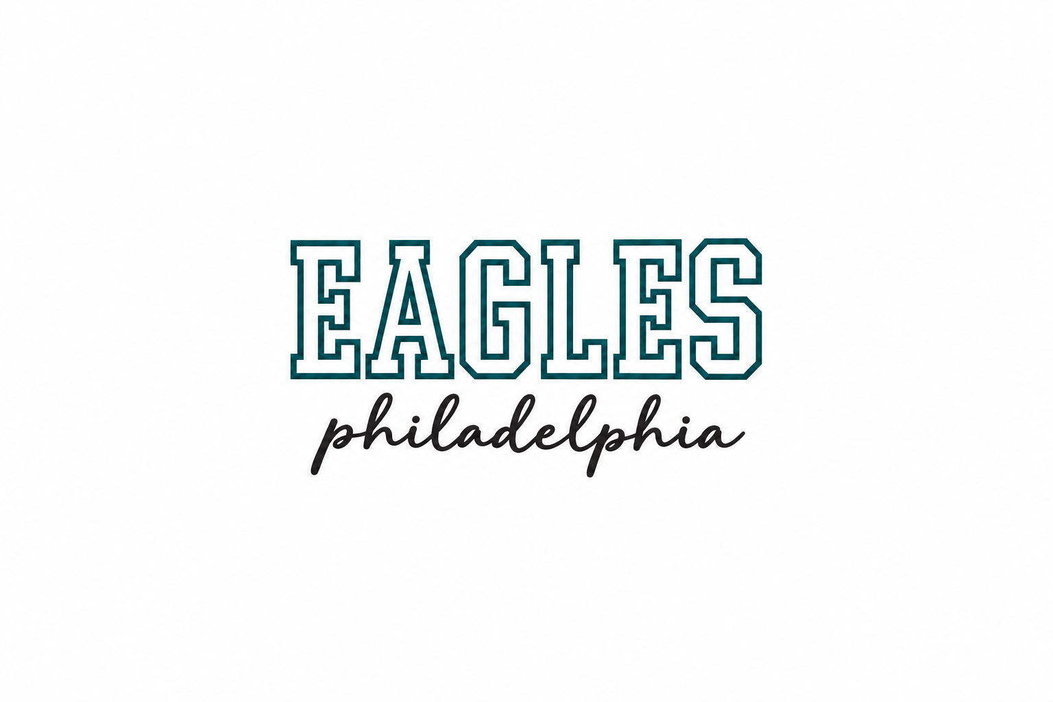 EAGLES Applique Football Sweatshirt