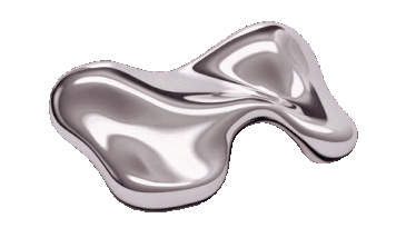 A shiny, smooth, irregularly shaped metallic object