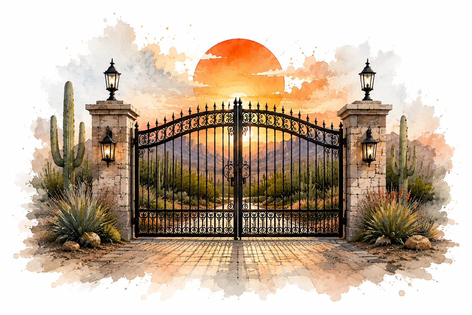 Custom Iron Gates & Installation in Phoenix, AZ — Sunset Gates