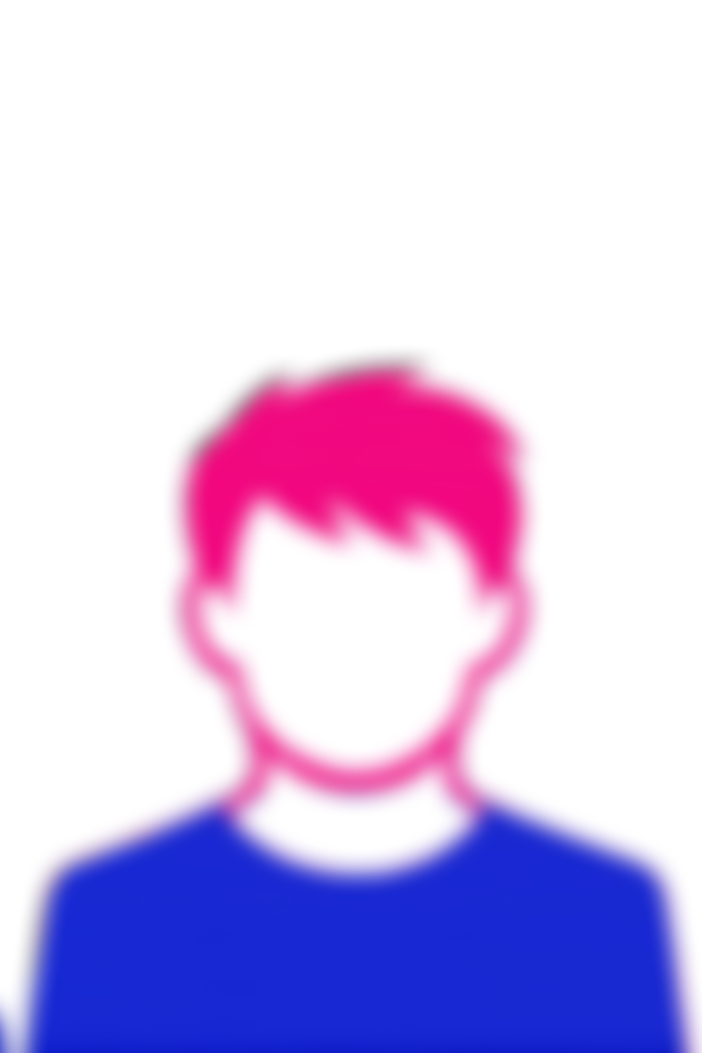 Ein stilisiertes Porträt eines Mannes mit dunklem Hintergrund, das eine farbige, digital bearbeitete Filterung aufweist.