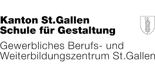 Logo der Schule für Gestaltung im Kanton St. Gallen, Gewerbliches Berufs- und Weiterbildungszentrum St. Gallen.