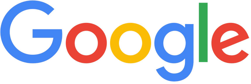 Google logo with colorful letters on a white background.