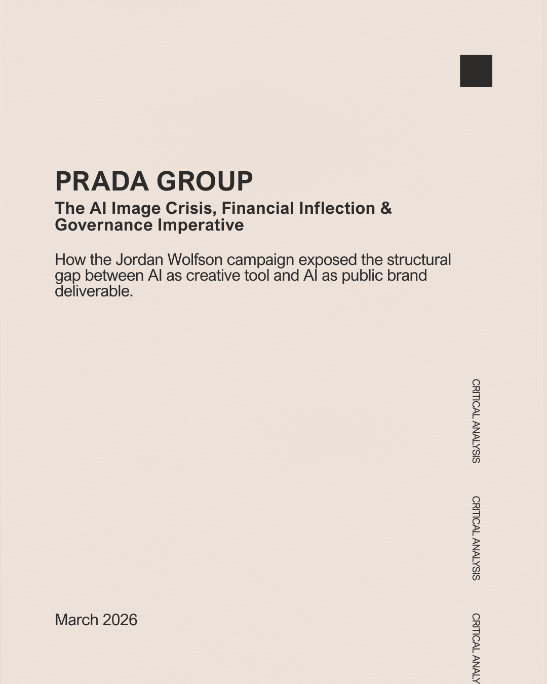 Prada Group: The AI Image Crisis, Financial Inflection &amp; Governance Imperative