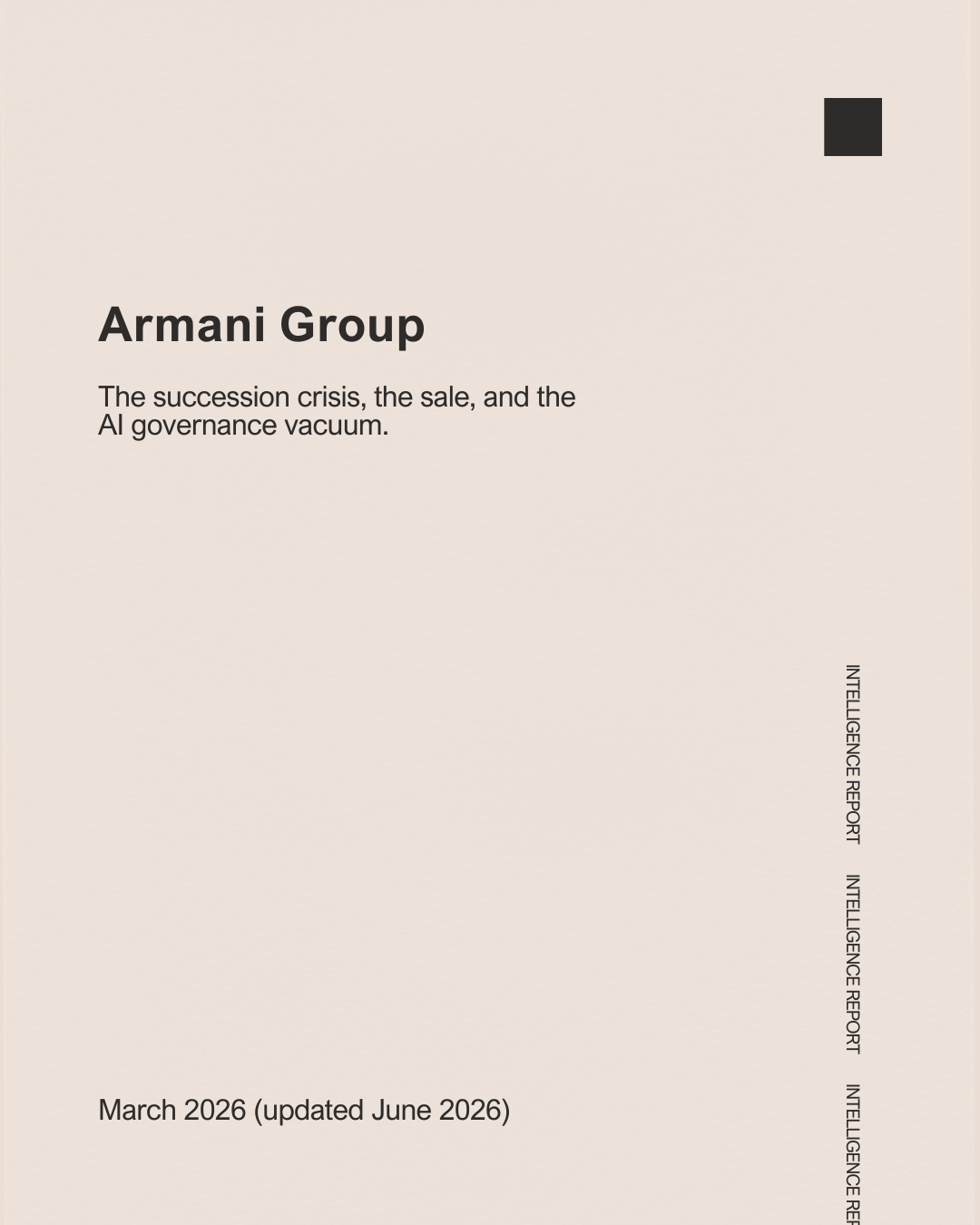 Armani Group Succession