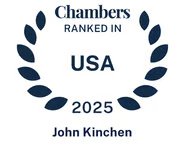 Chambers ranking badge in USA for 2025, awarded to John Kinchen
