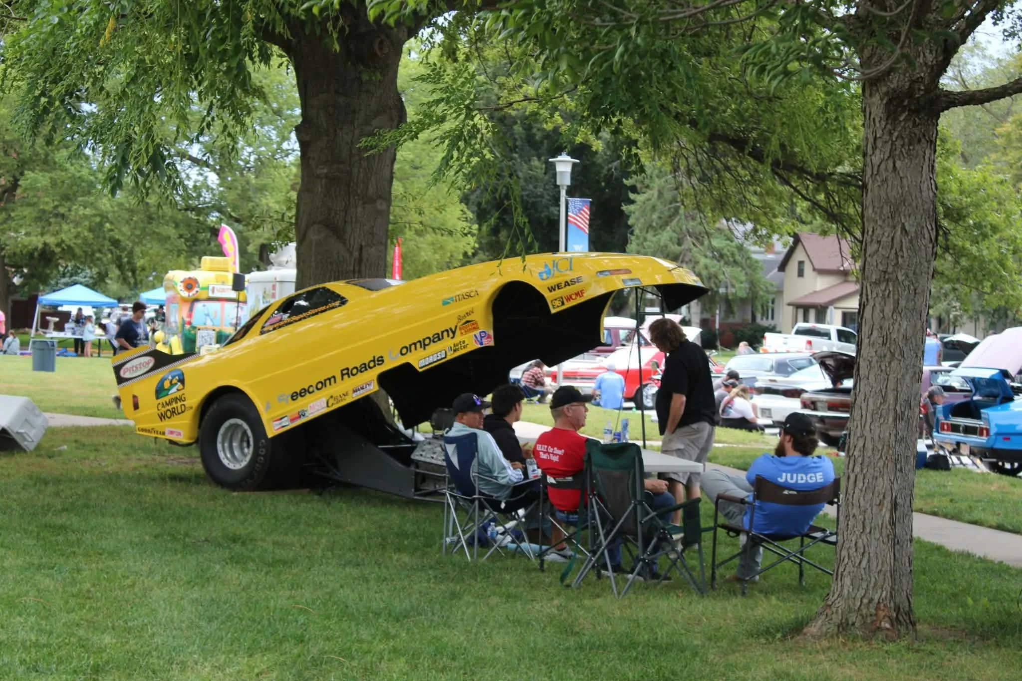 Sam & Josh Edmonds' funny car that's in the works on display!

Shot by our own Wahoo resident, Angiee Dey