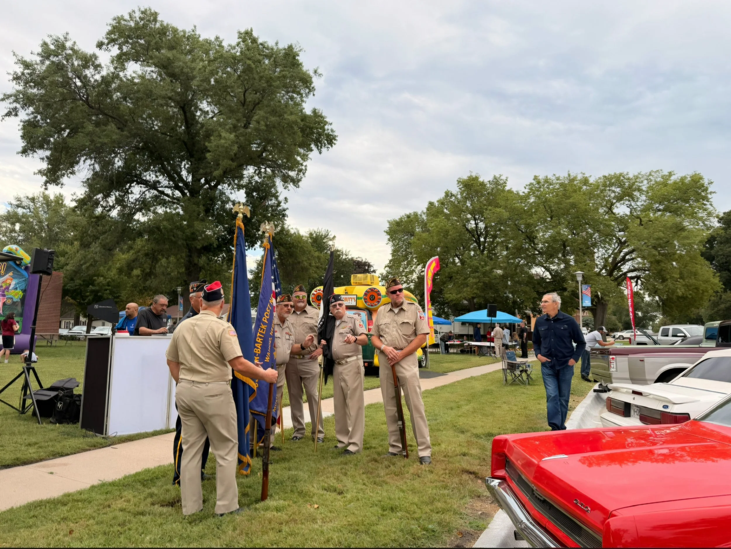 Getting ready for the Color Guard.
Shot by a scout from Troop #140