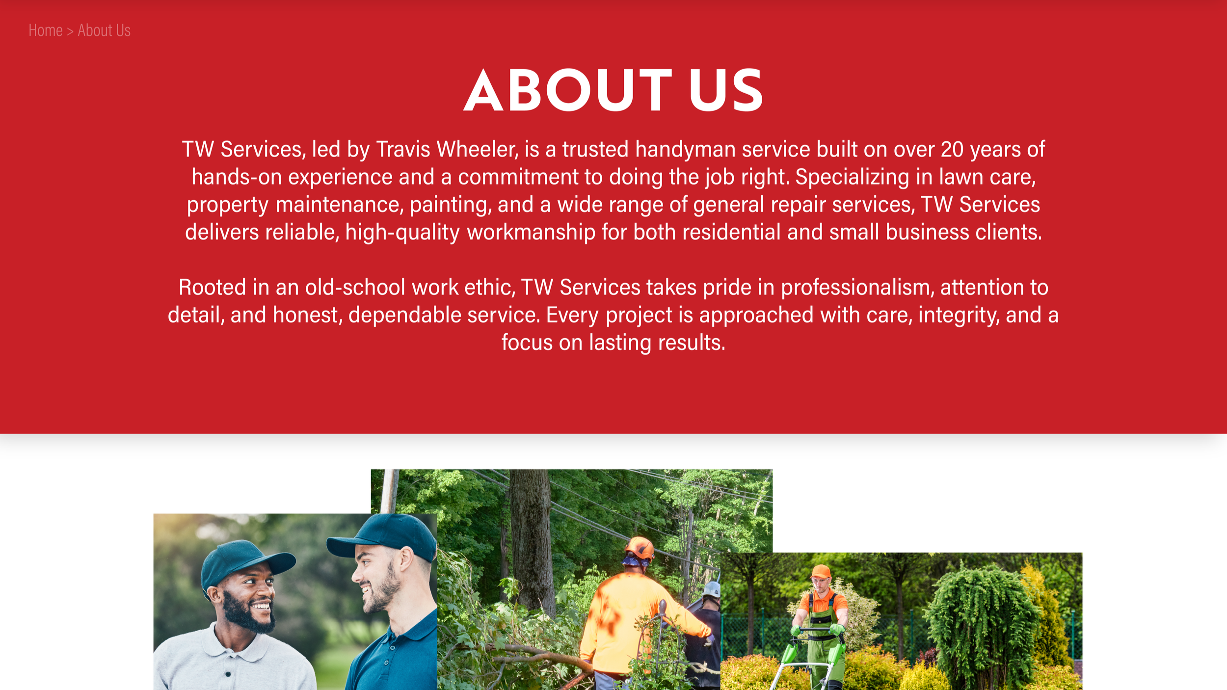 About Us Page