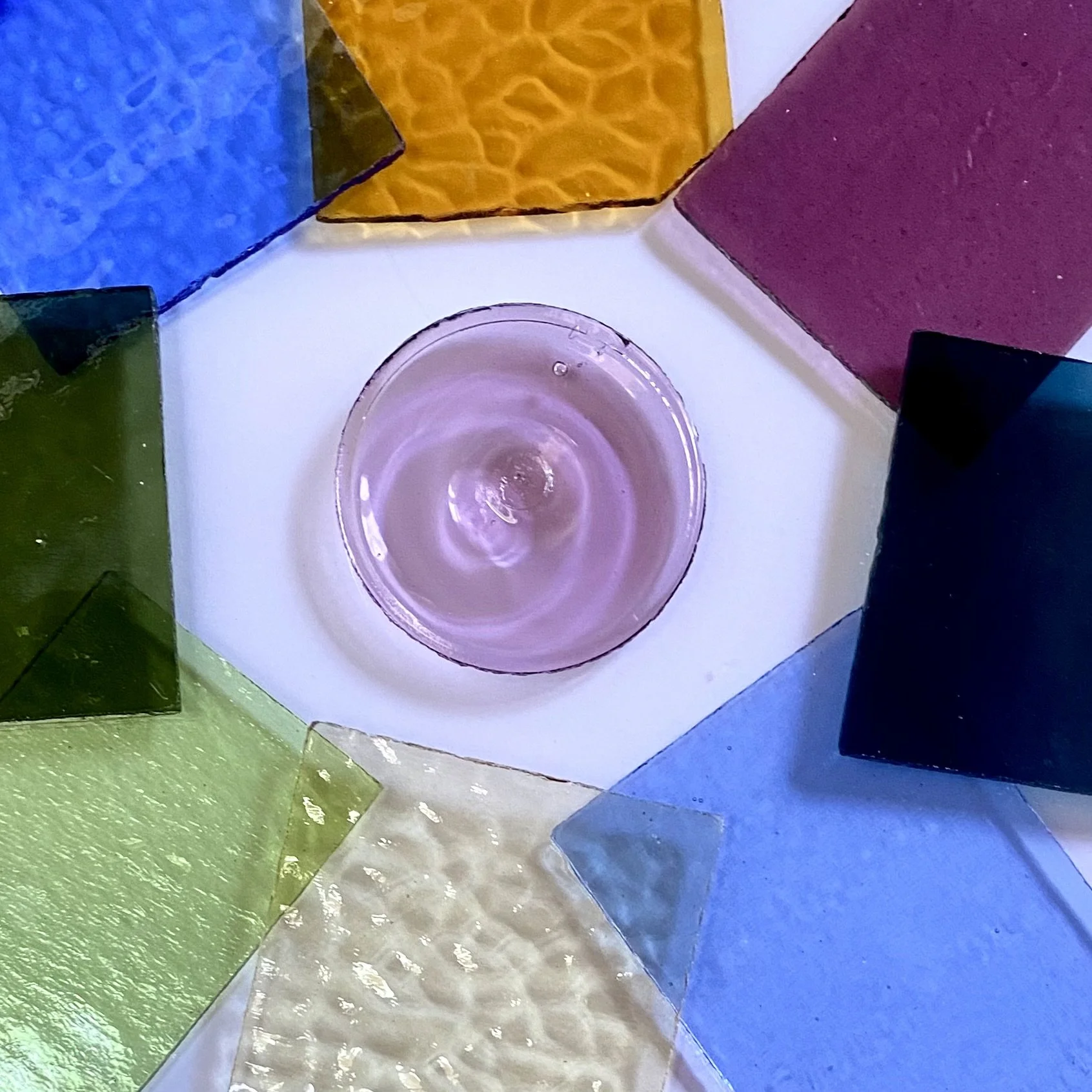 stained glass glass colours and textures samples with roundel