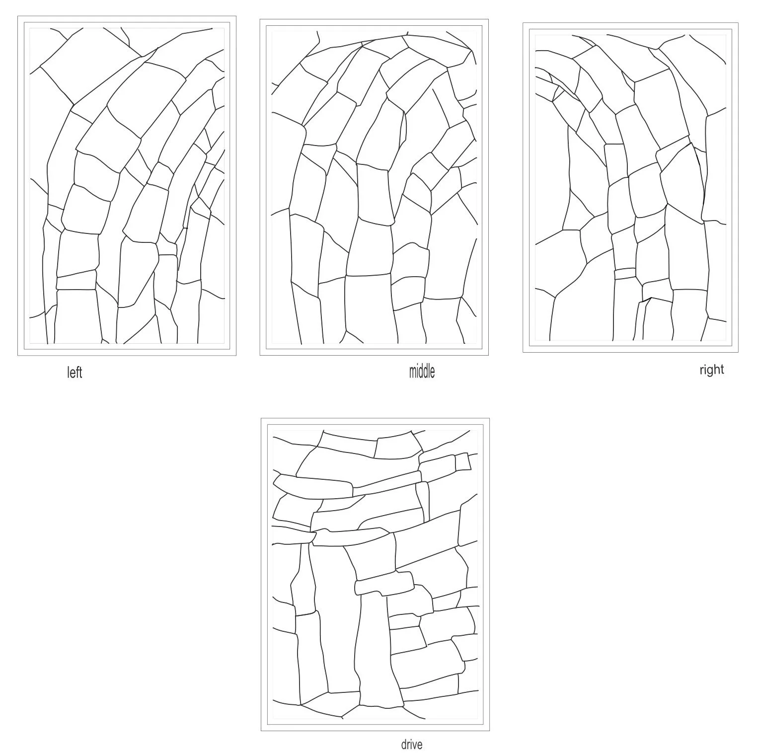 design proposal for abstract stained glass panels