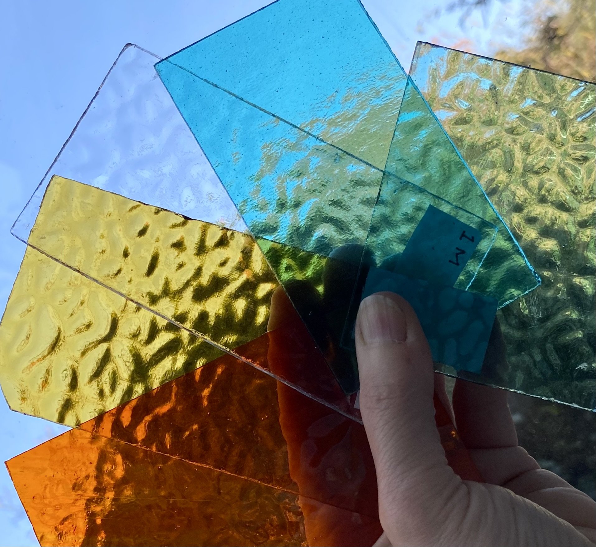 stained glass glass colours and textures samples