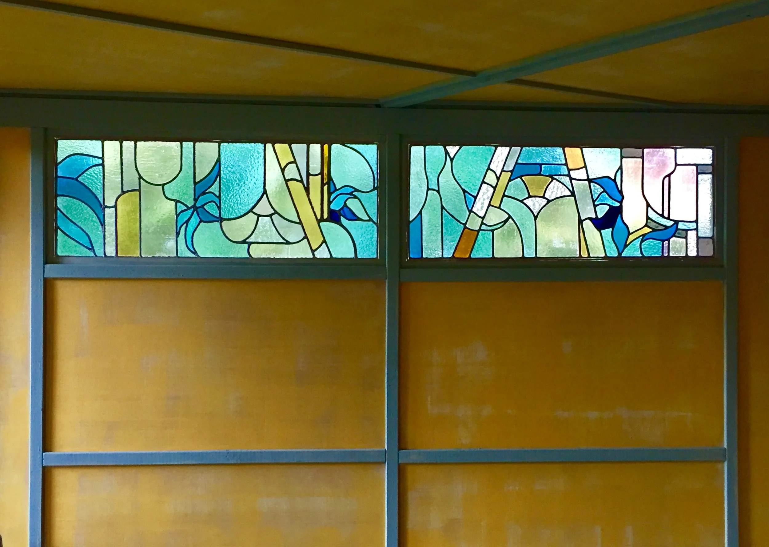stained glass office garden room zoe London