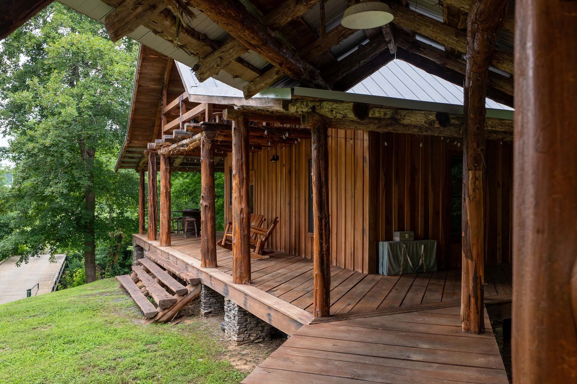 Front angle view of The Cabin on The River