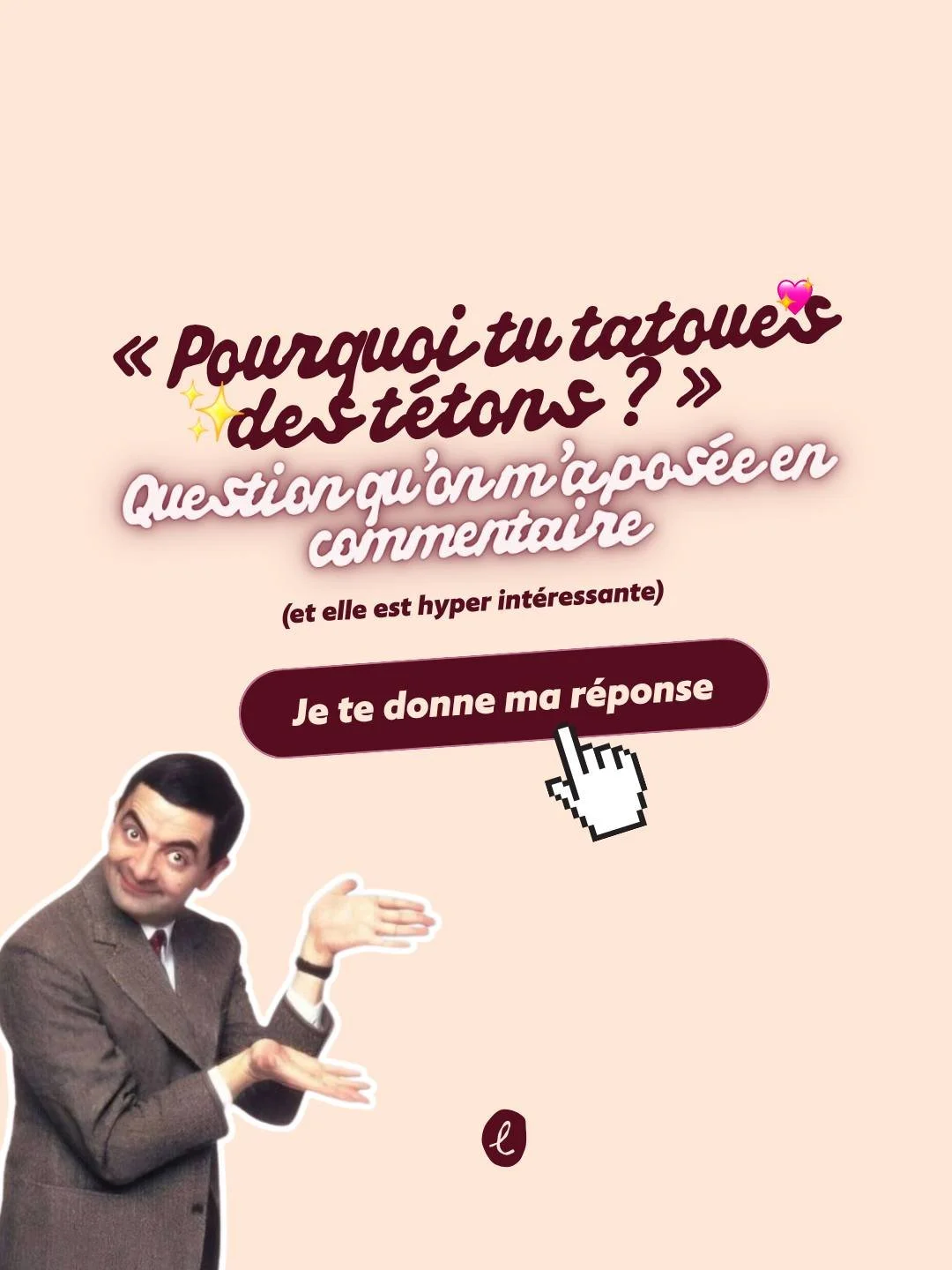 &laquo; Pourquoi tu tatoues des t&eacute;tons ? &raquo;

Excellente question pos&eacute;e en commentaire sous une de mes videos. 

Alors non, je ne me suis pas r&eacute;veill&eacute;e un matin en me disant que j&rsquo;allais me sp&eacute;cialiser dan