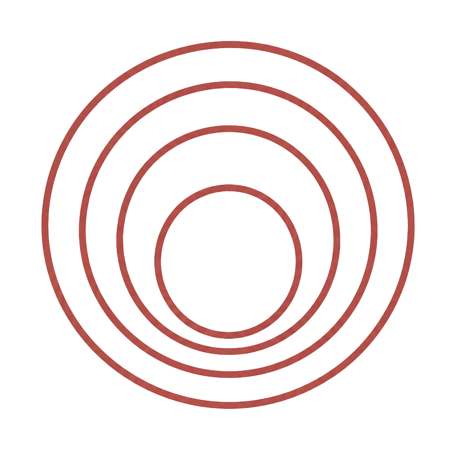 Lijntekening van concentrische cirkels