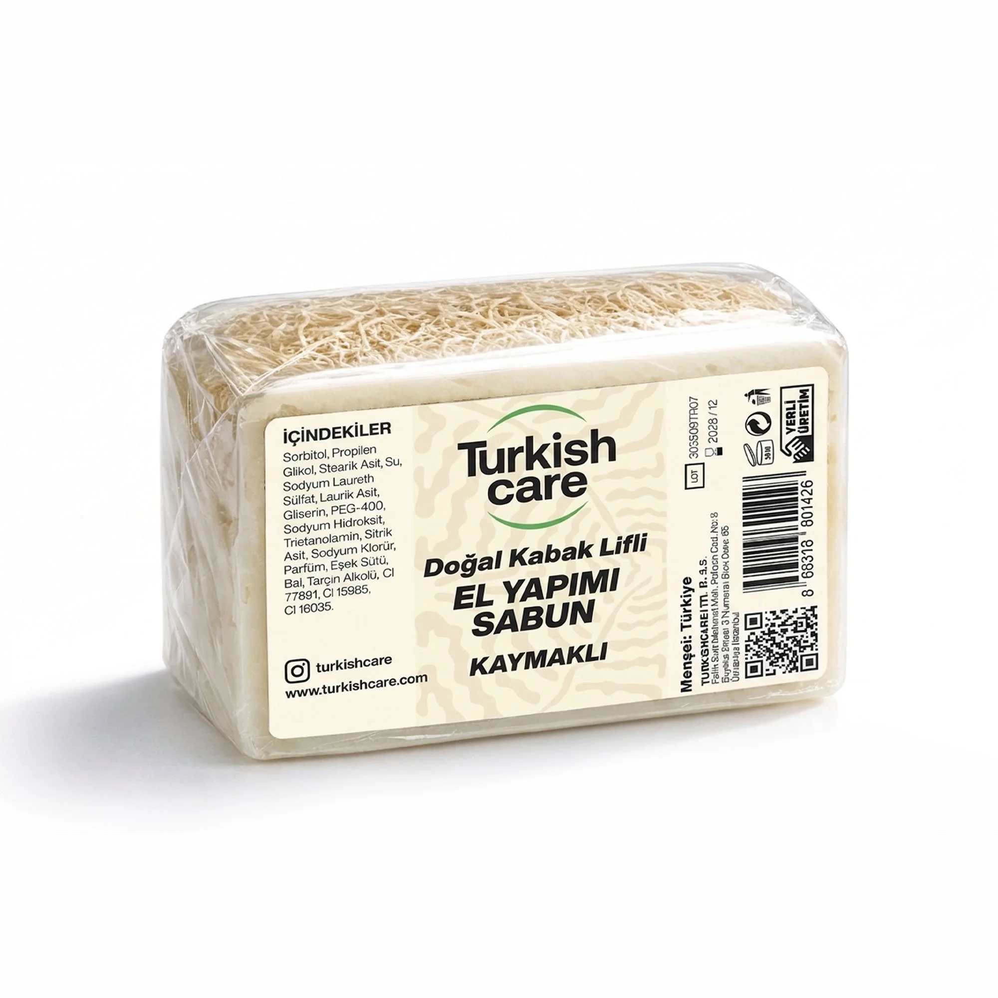 Doğal Kabak Lifli El Yapımı Sabun / Kaymaklı