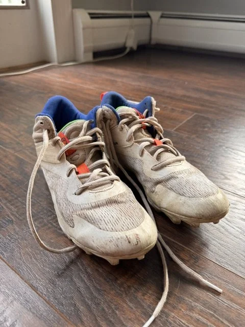 10: Mens - Under Armour - White/Blue/Orange - Size 6