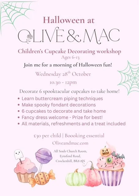 Halloween at Olive & Mac - Children's Cupcake Decorating Workshop, Kent