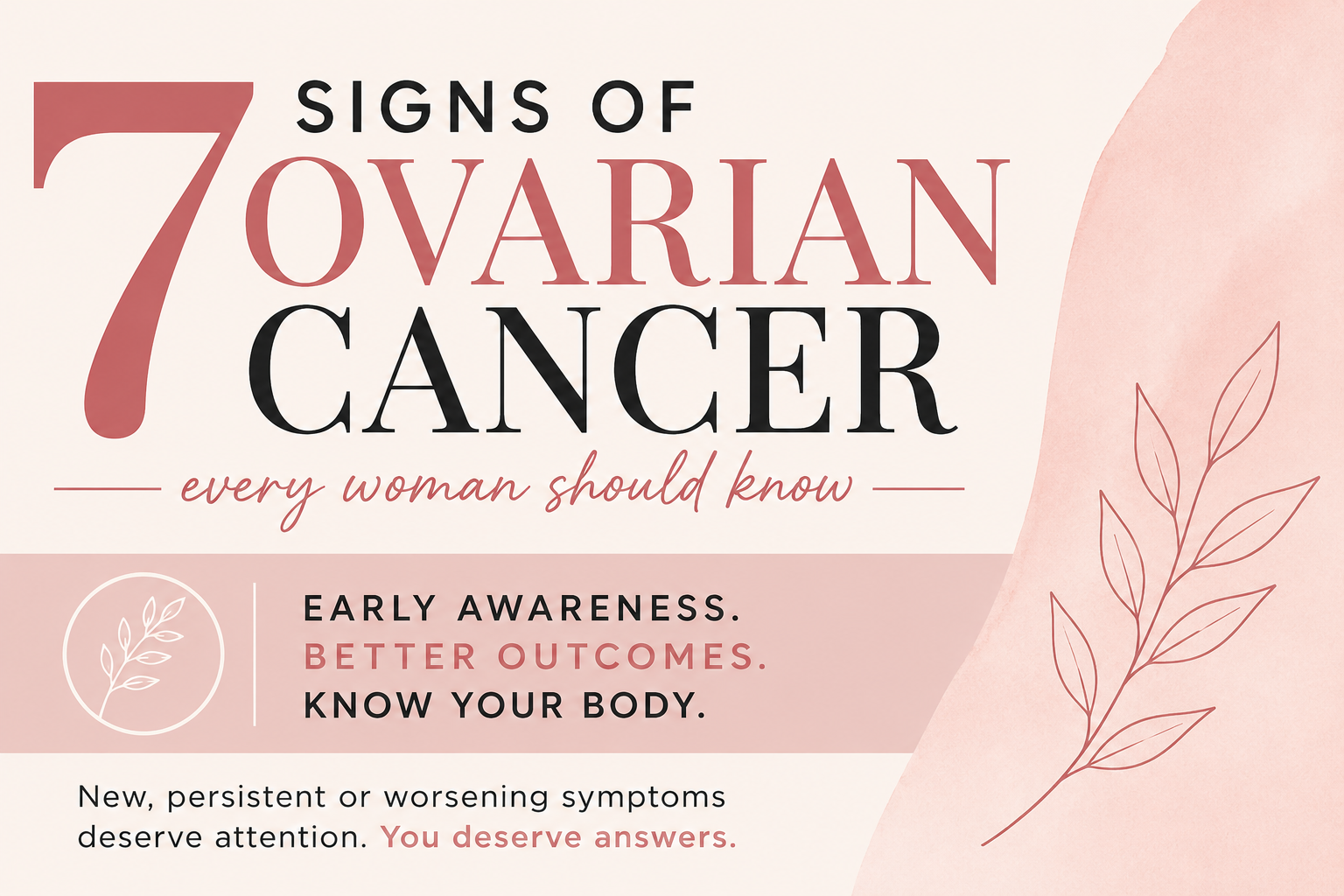 7 signs of ovarian cancer every woman should know
