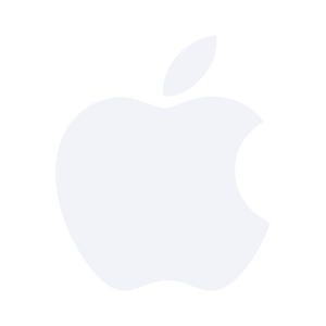 White Apple logo on a black background.