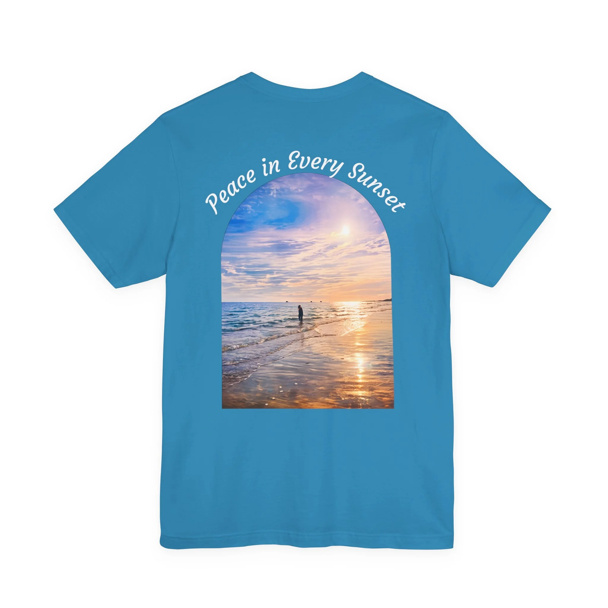 Peace in Every Sunset Tee — Beach Sunset Graphic T-Shirt