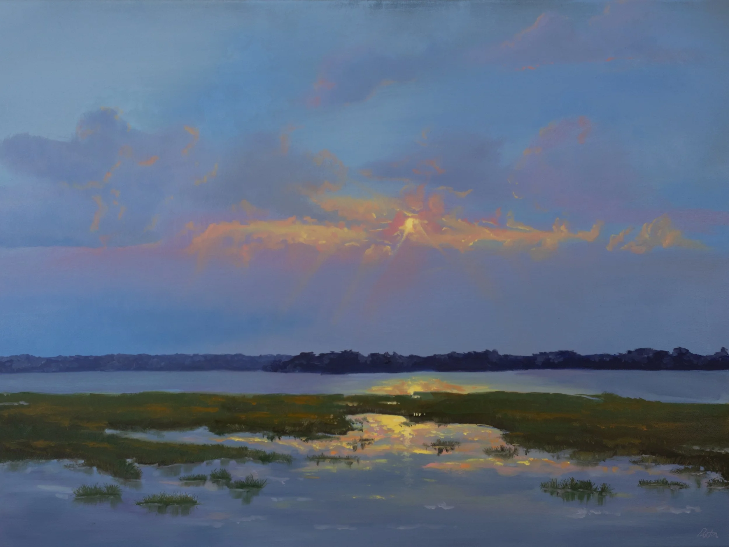 Original oil painting by Paxton Reed titled "new dawn". "