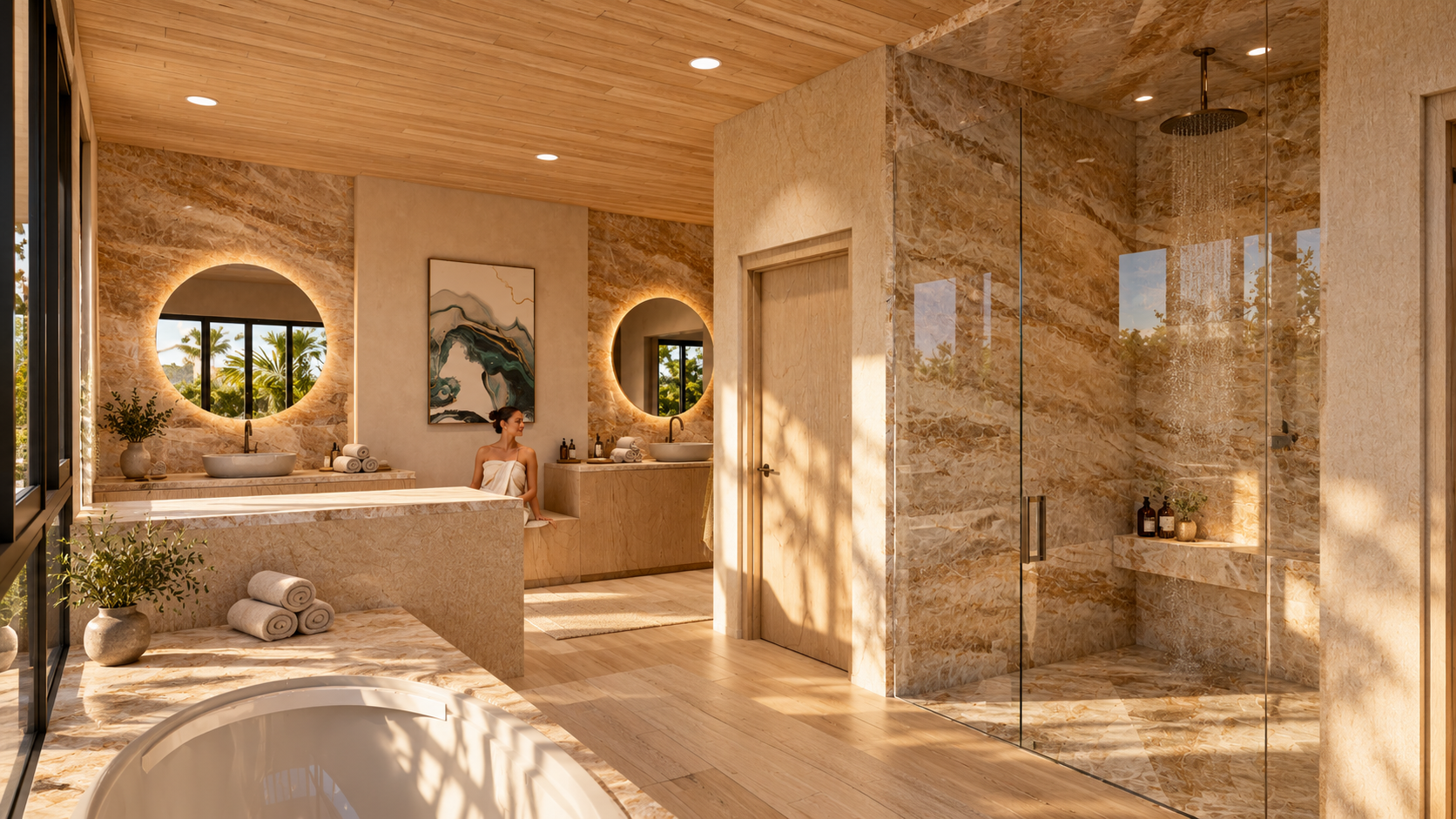 Sunlit Luxury Spa Bathroom Retreat.png
