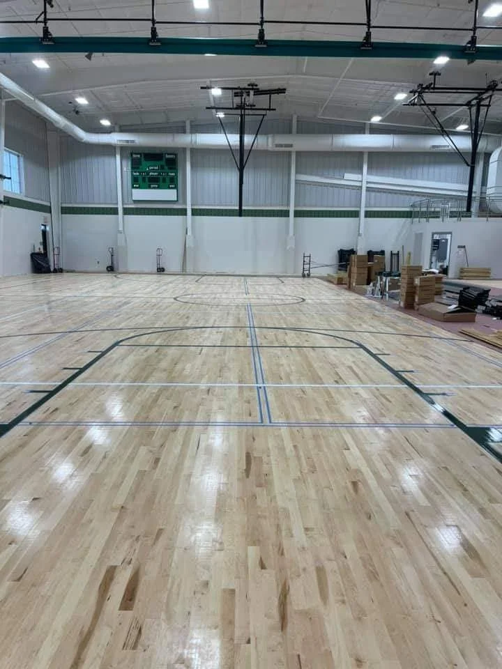 SPPS in ottawa ohio gym floor in progress