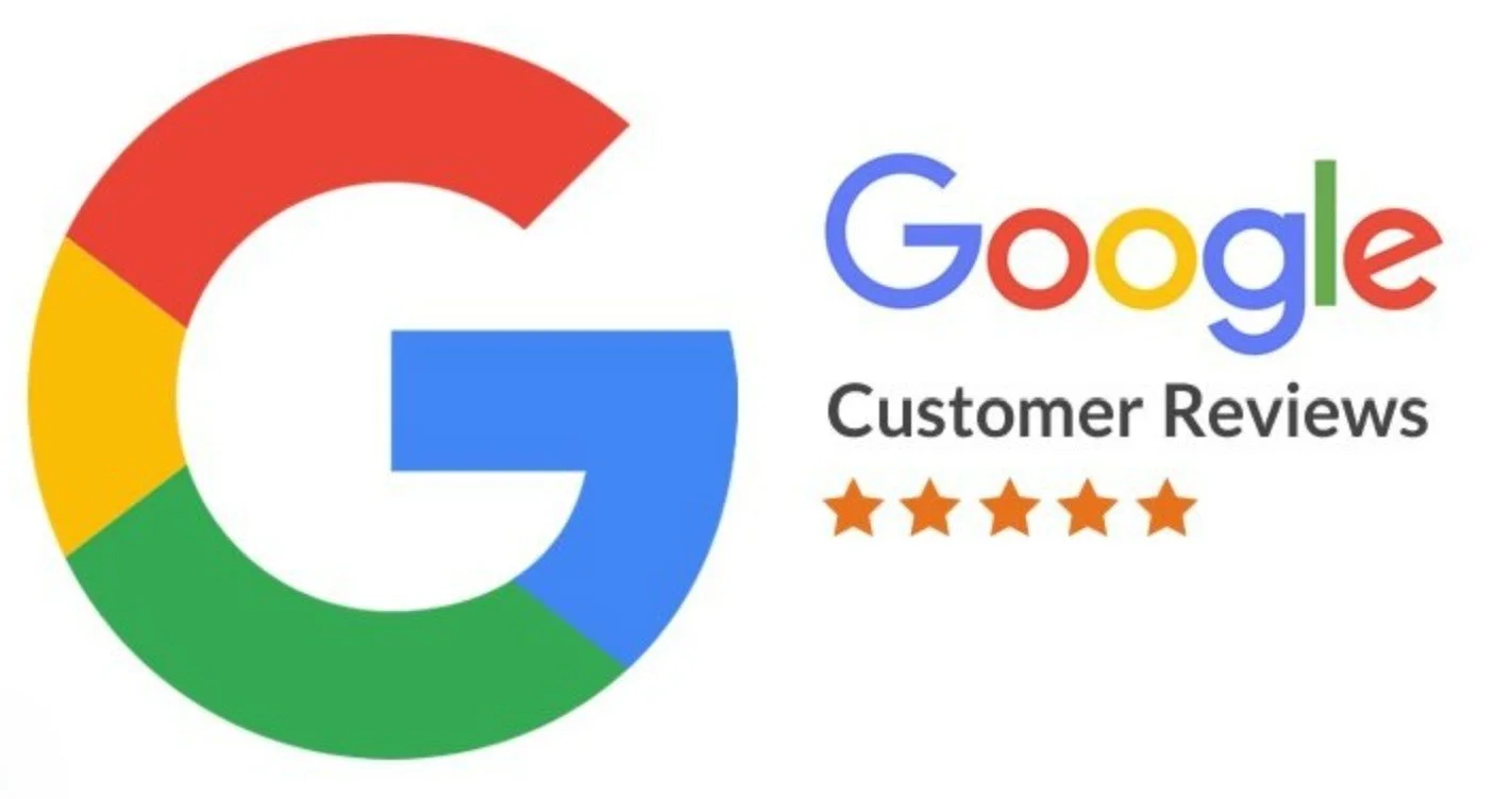 Google logo with the text 'Customer Reviews' and a five-star rating shown below.