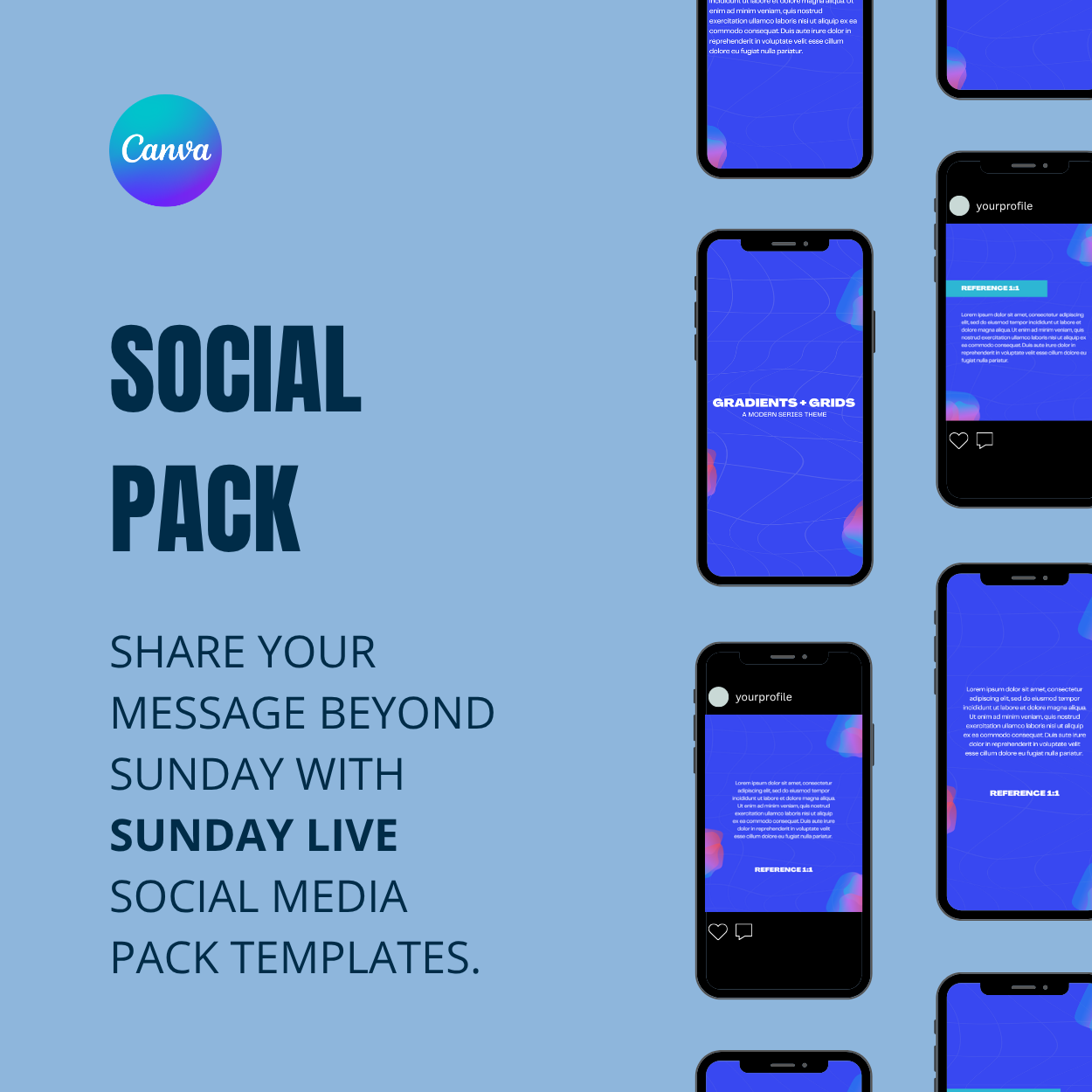 Gradients and Grids Series Social Pack