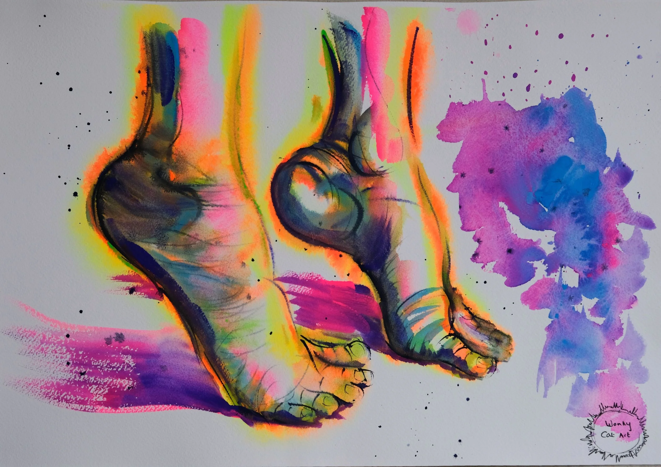 "Dancer's Feet" (Shot under daylight), Watercolour, 2025