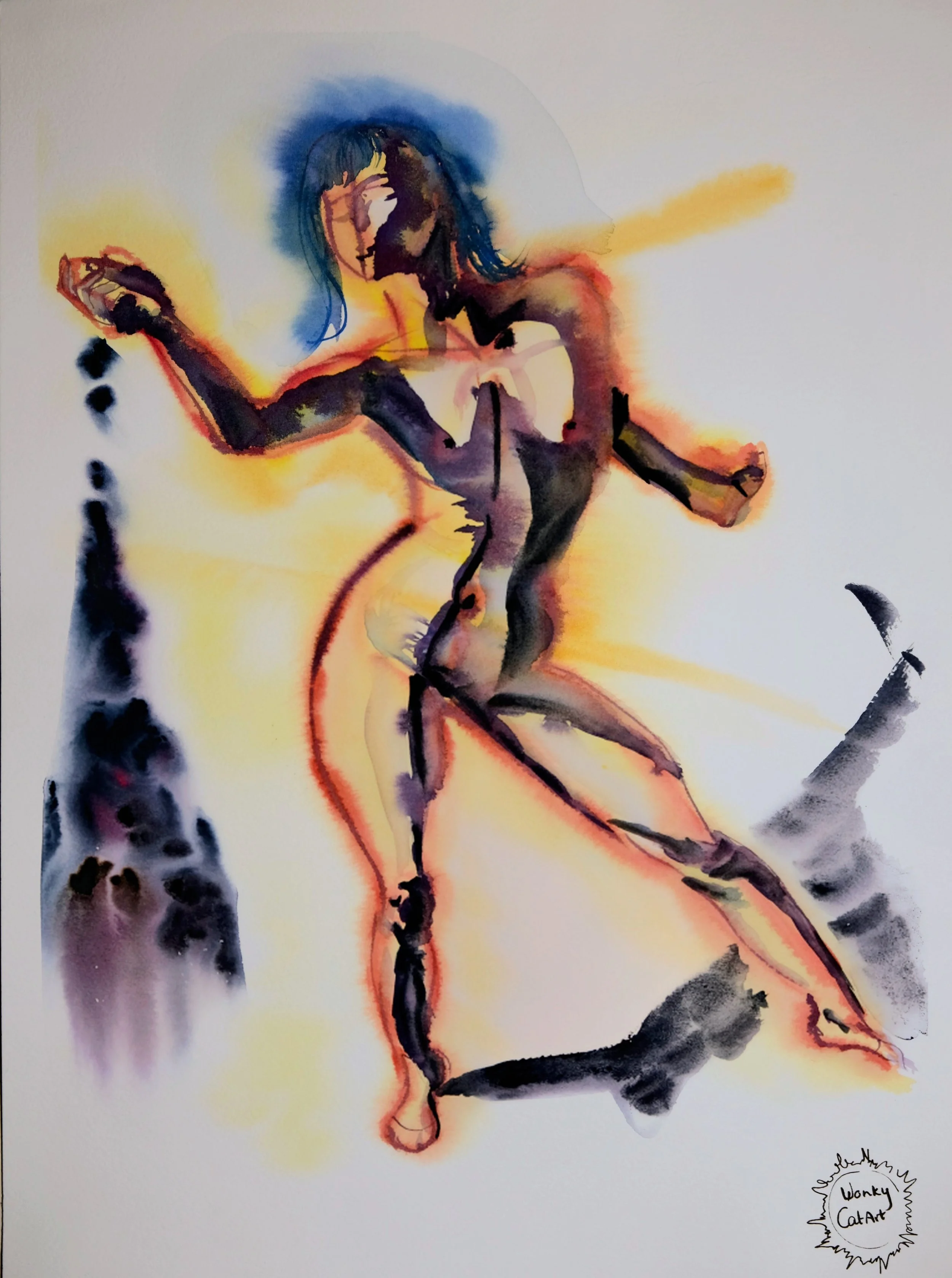 "Requiem for my Dreams", Watercolour, 2025