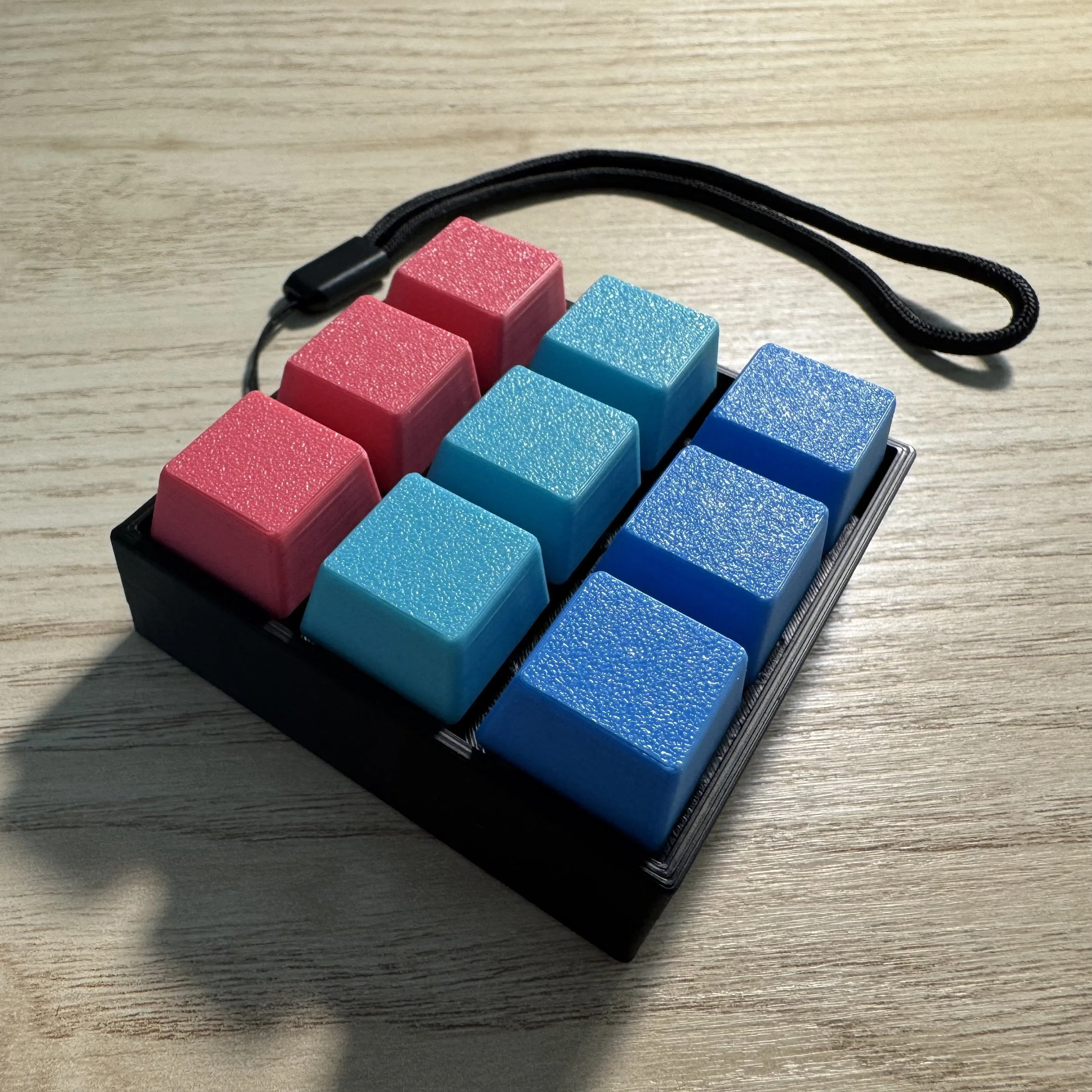 9-Key Click Pad Mechanical Fidget Keychain