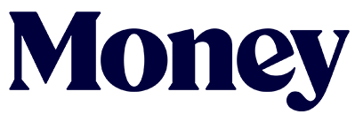 Text that says 'Money' in dark blue letters