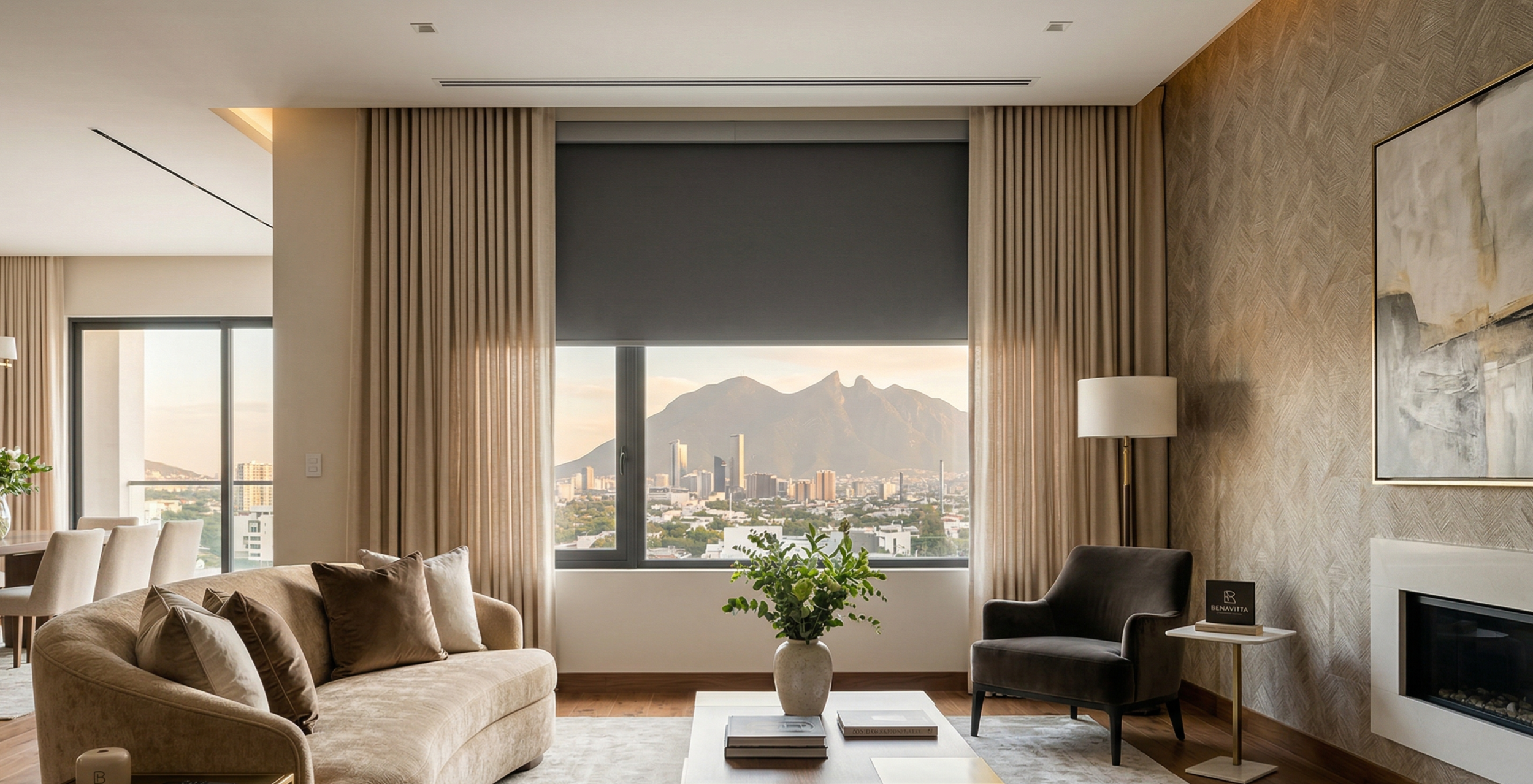 Monterrey, Nuevo León. Persianas blackout, cortinas, papel tapíz. Confort y privacidad. Benavitta