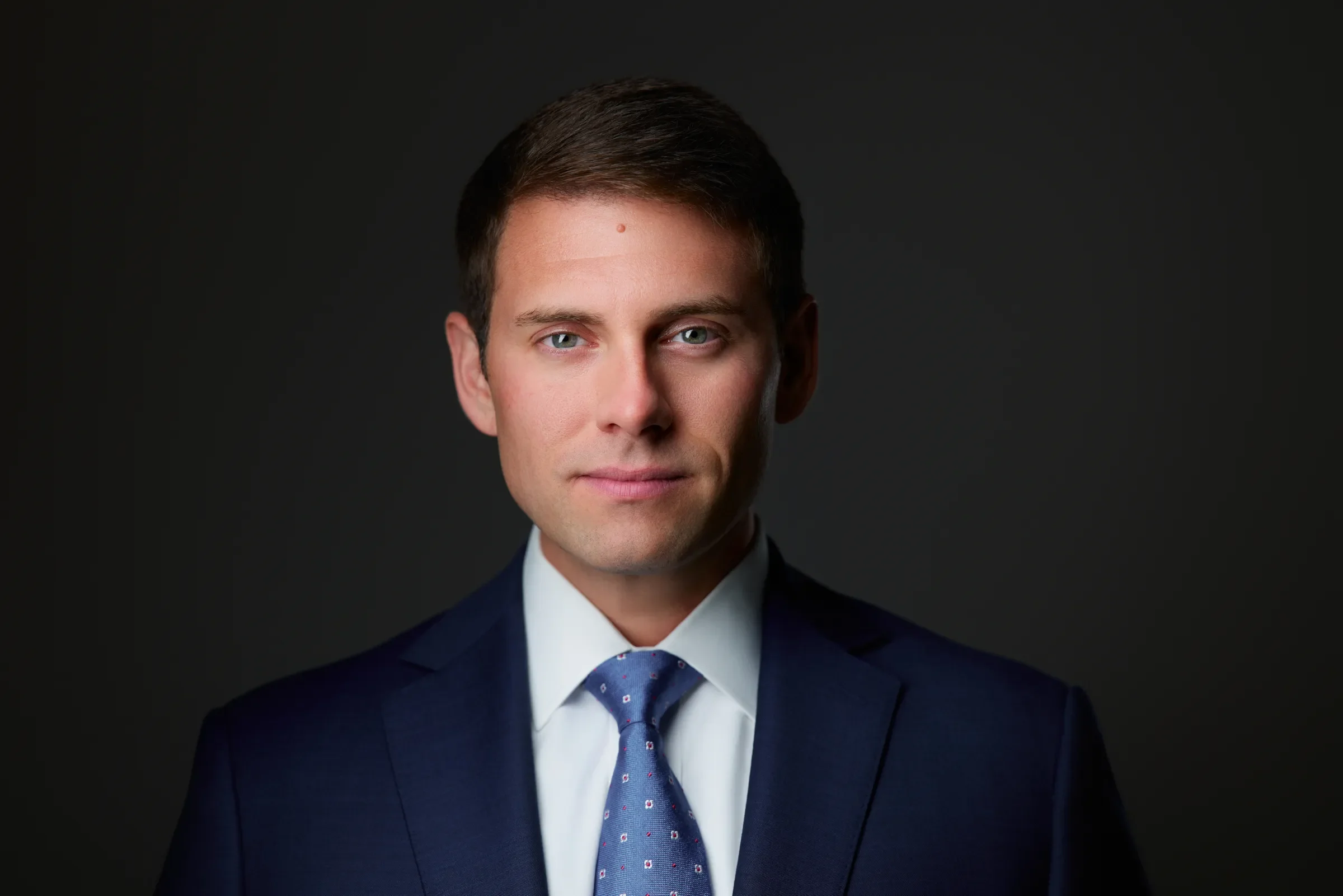 moody headshot of an executive in chicago