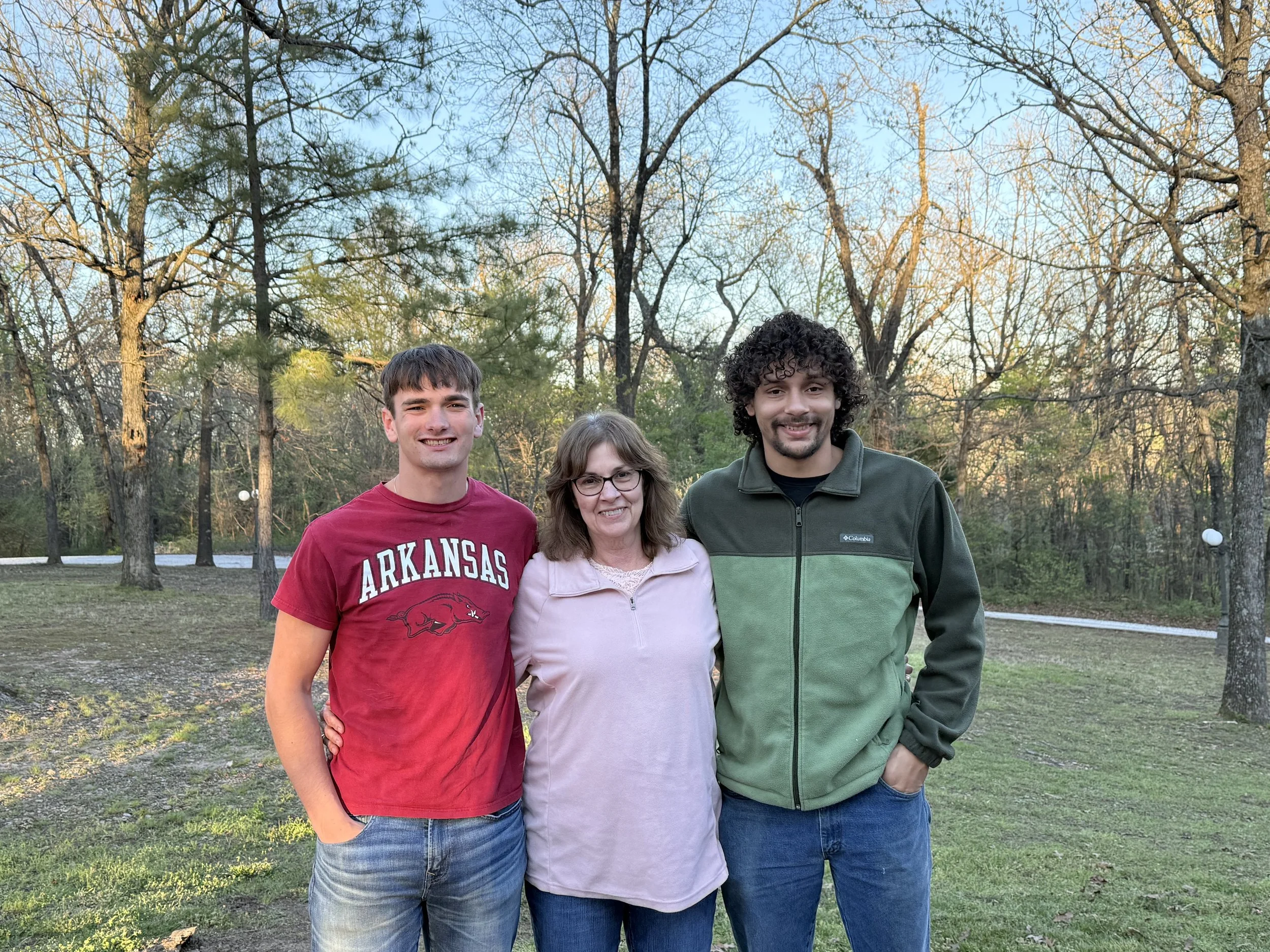 Cheryle with her grandsons