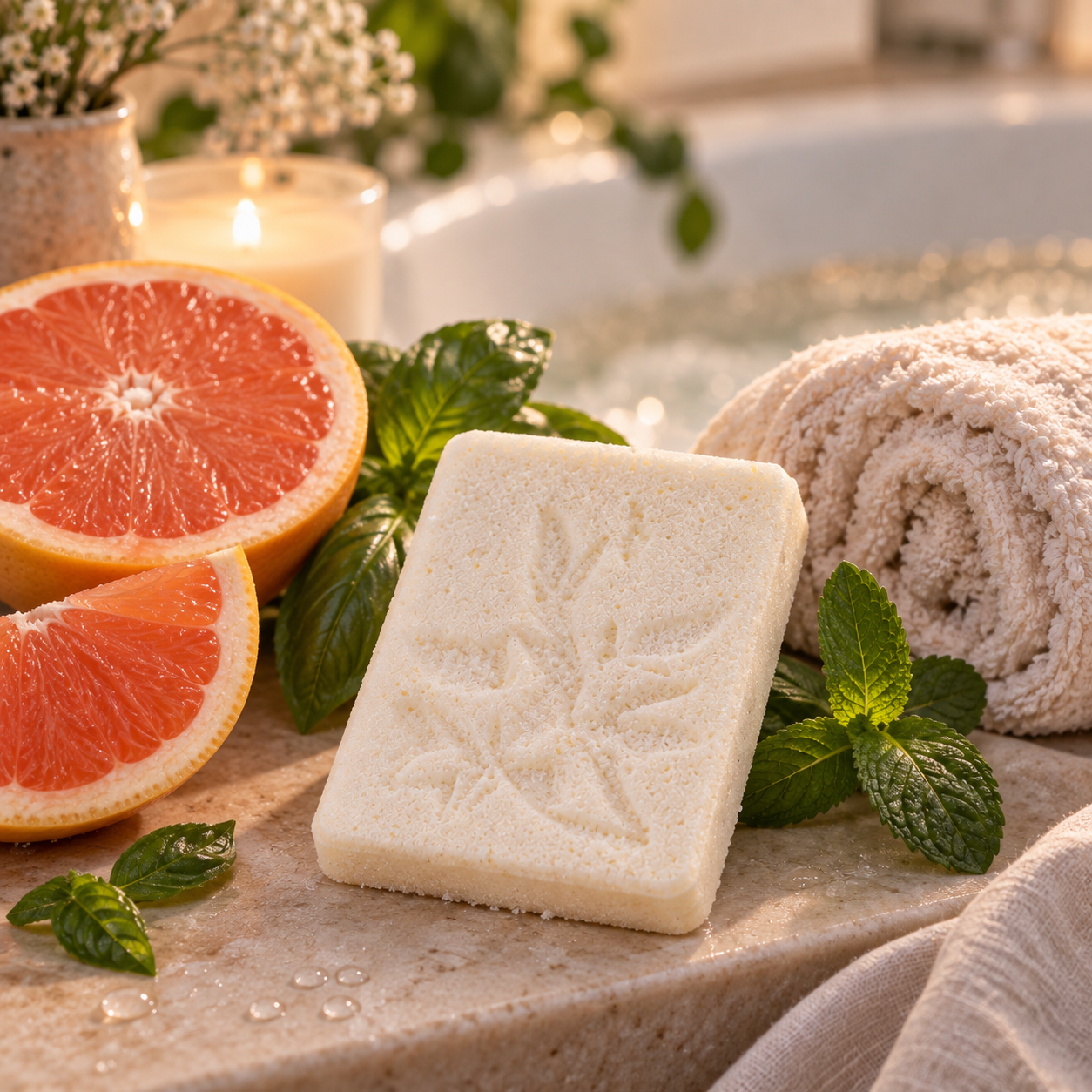 Grapefruit Basil Shower Steamer 4 oz