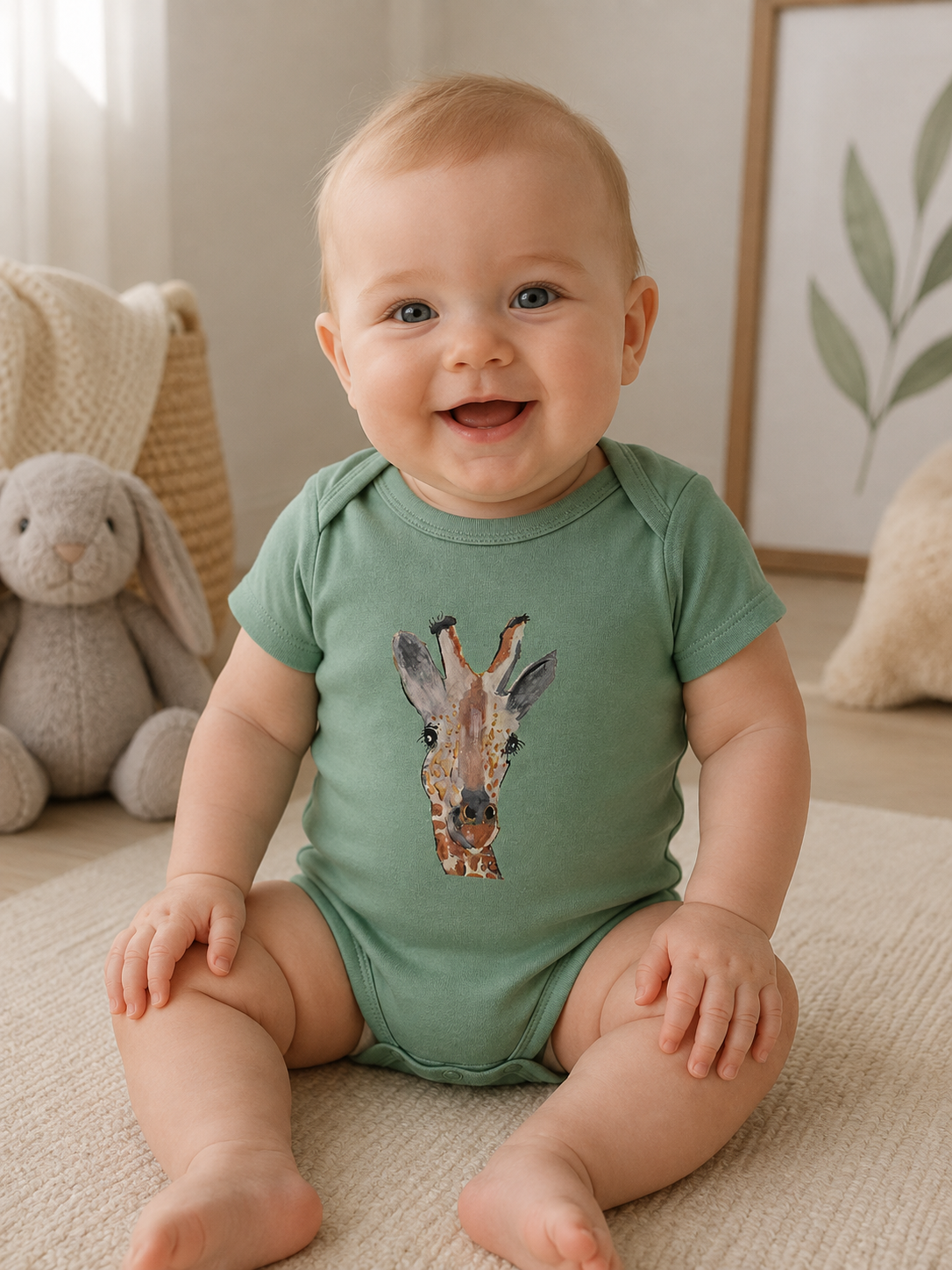 Kylie’s Giraffe Organic Baby Onesie