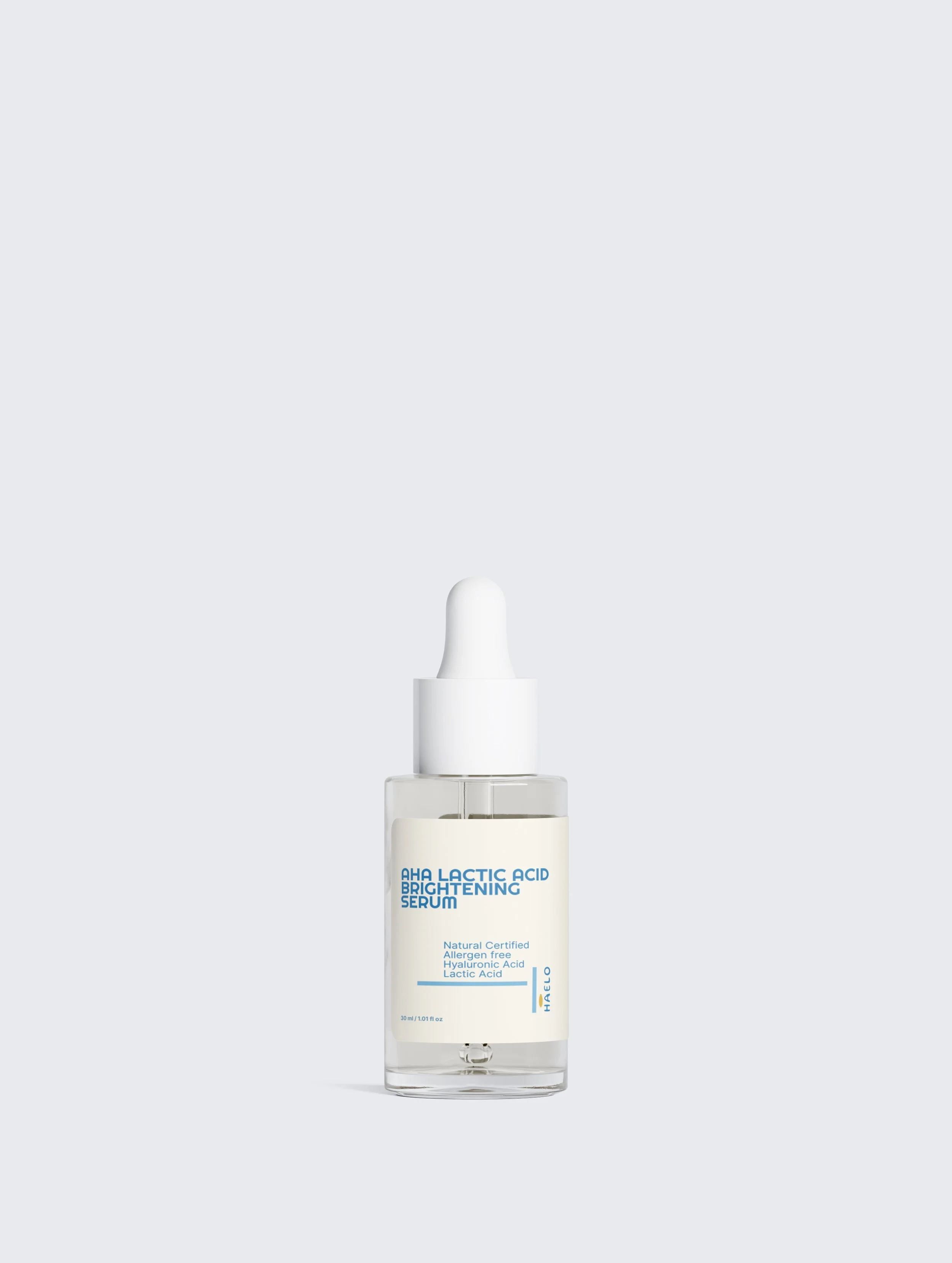 Haelo Natural AHA Lactic Acid Peel Serum – 10% + Hyaluronic Acid