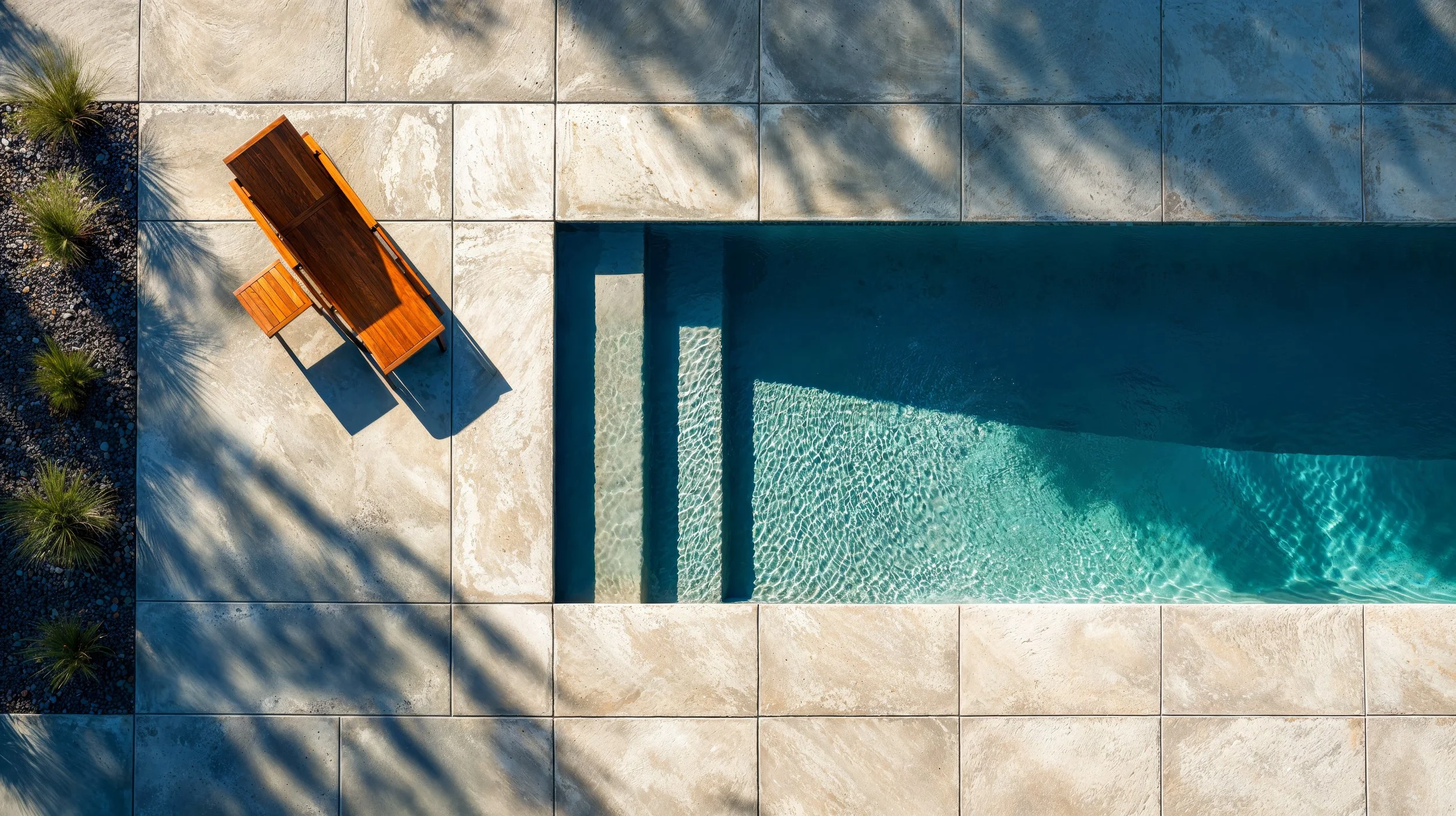Stamped concrete patio in Grants Pass, Oregon with rich color and custom texture finish.