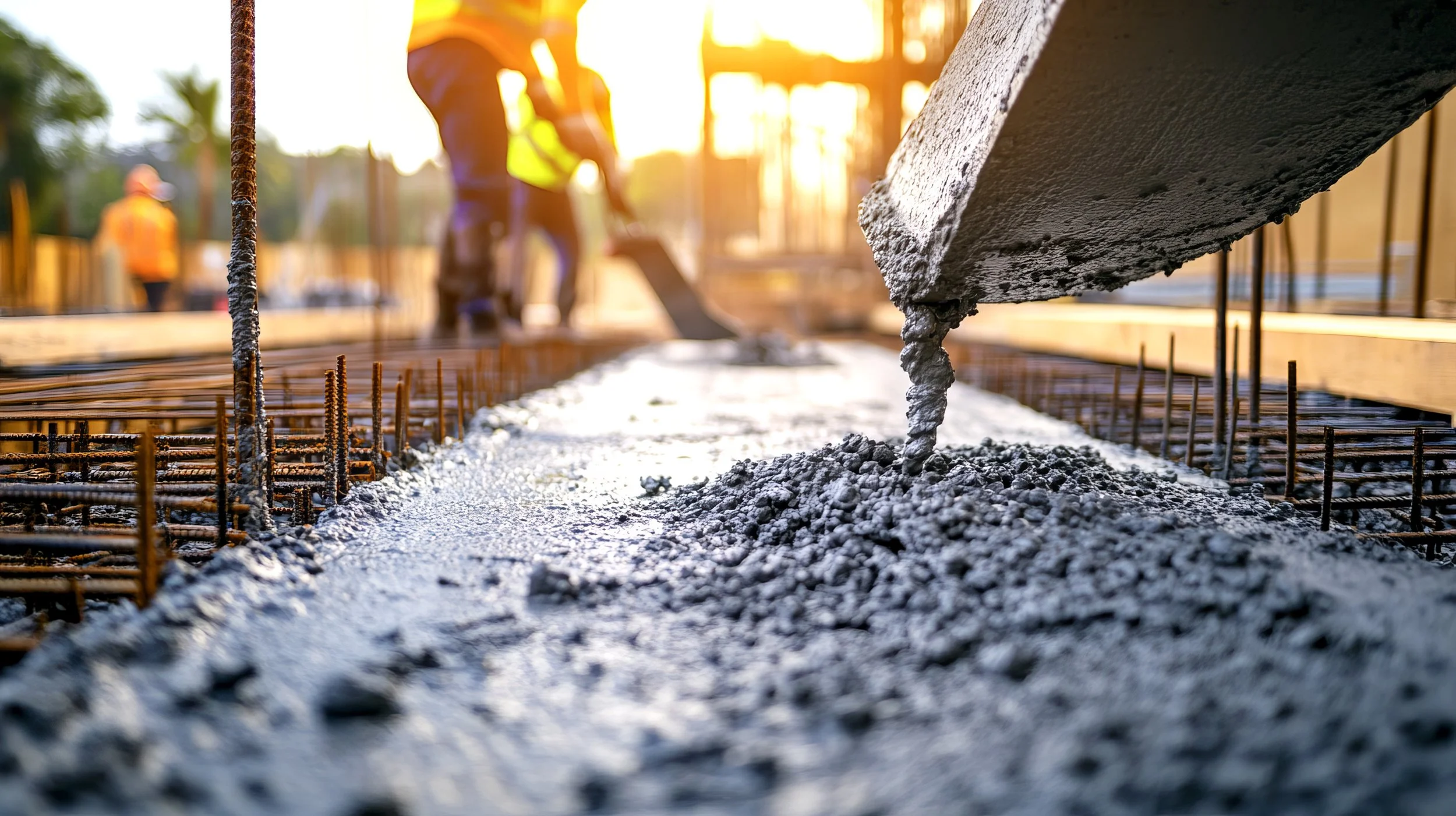 Concrete foundation and footing preparation in Southern Oregon new construction site.