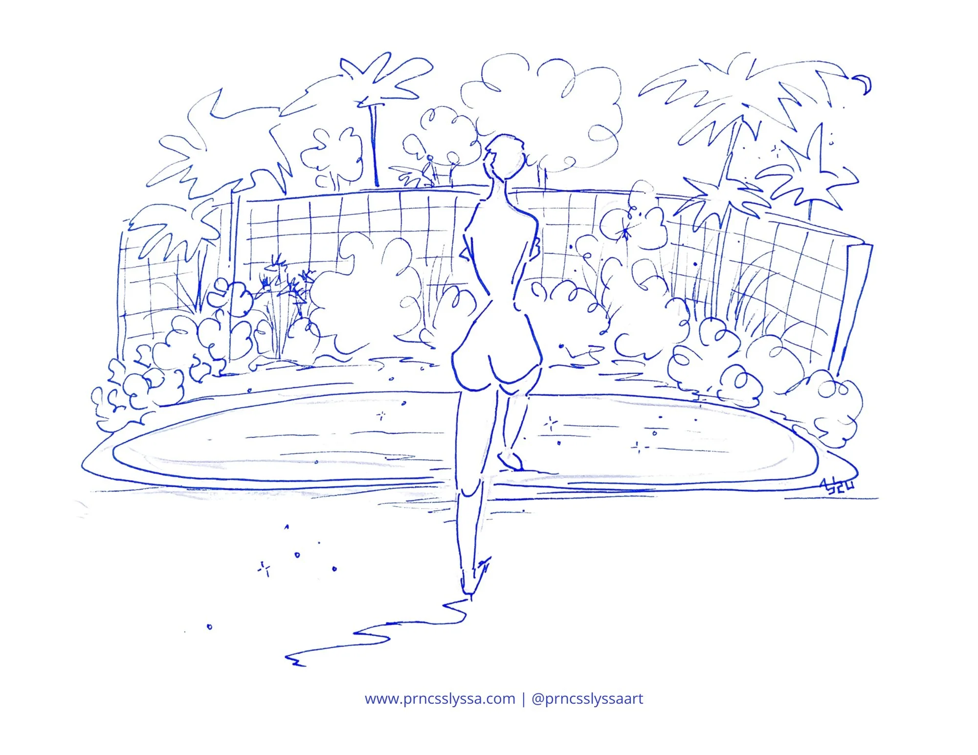 Night Swim Coloring Sheet