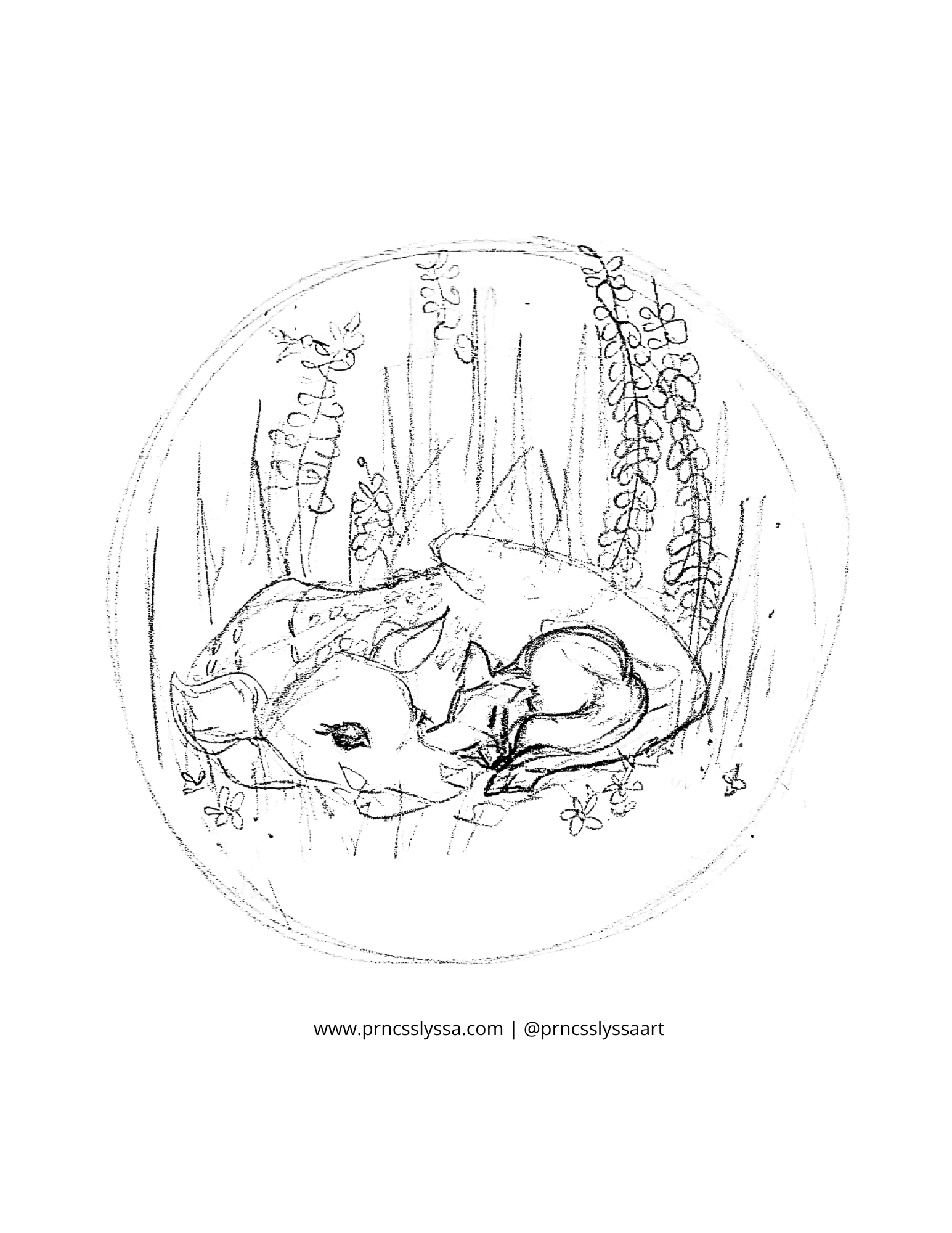 Fawn & Fox Coloring Sheet