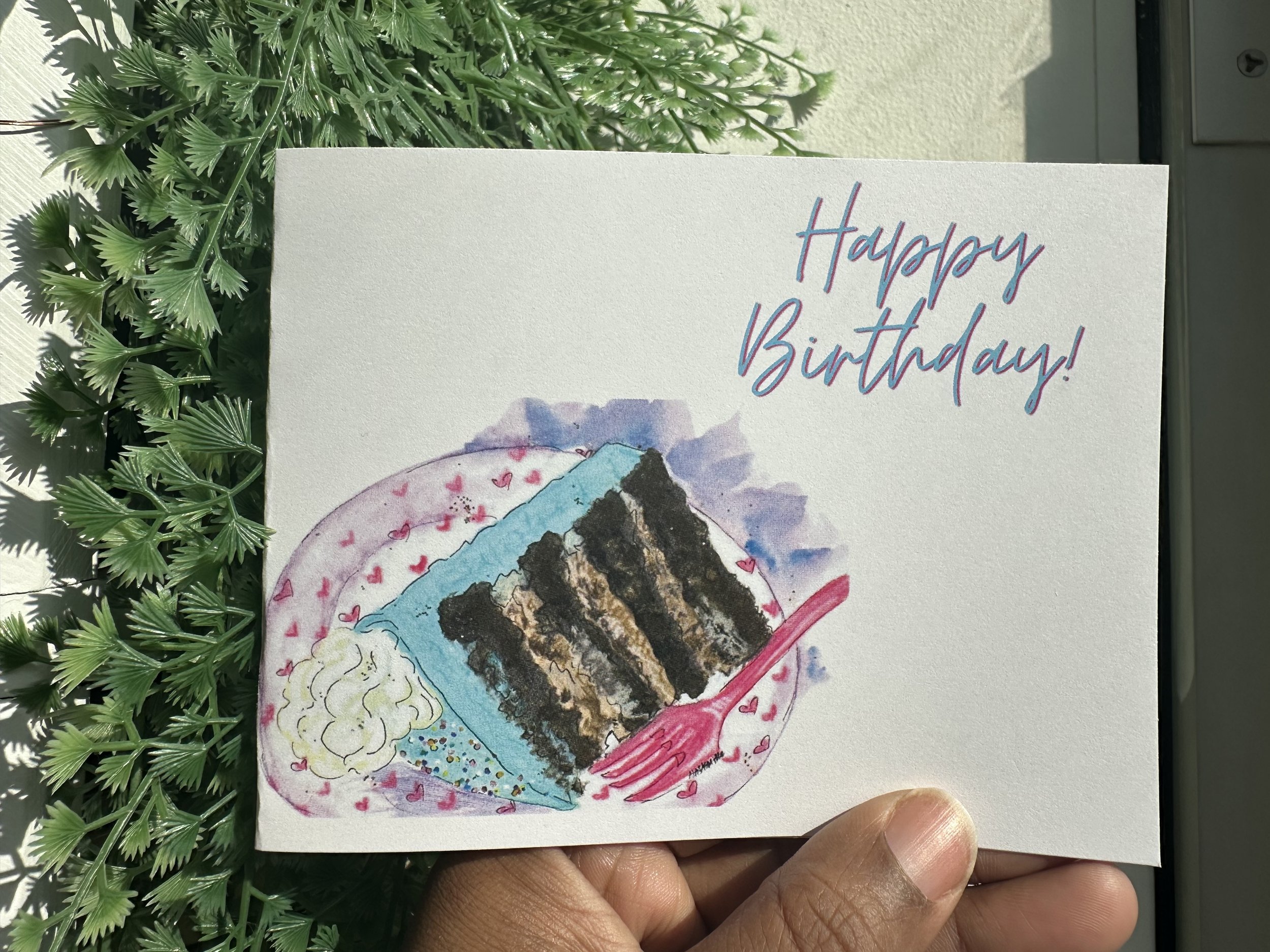 Blue Cake Slice