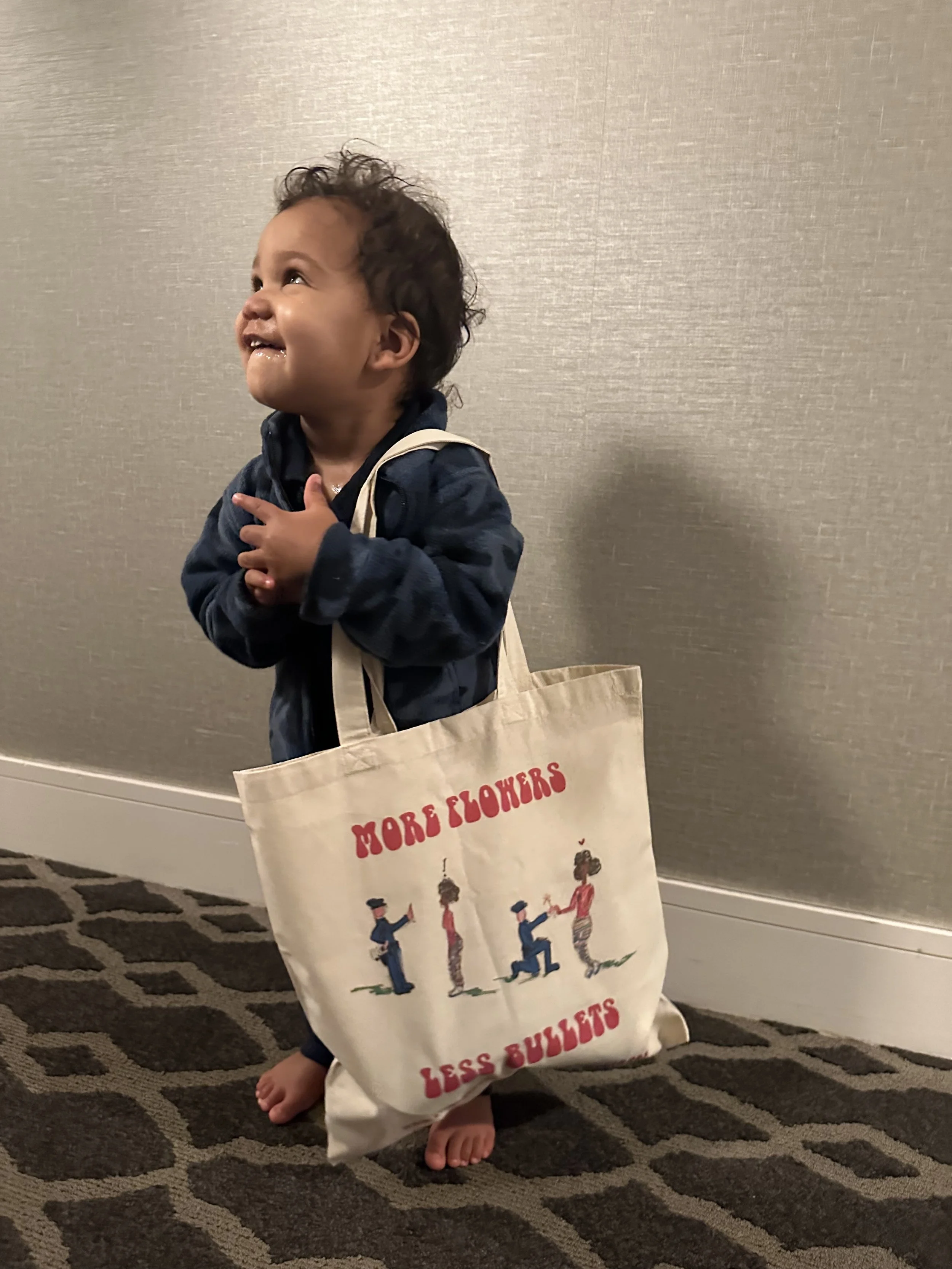 More Flowers, Less Bullets Canvas Tote
