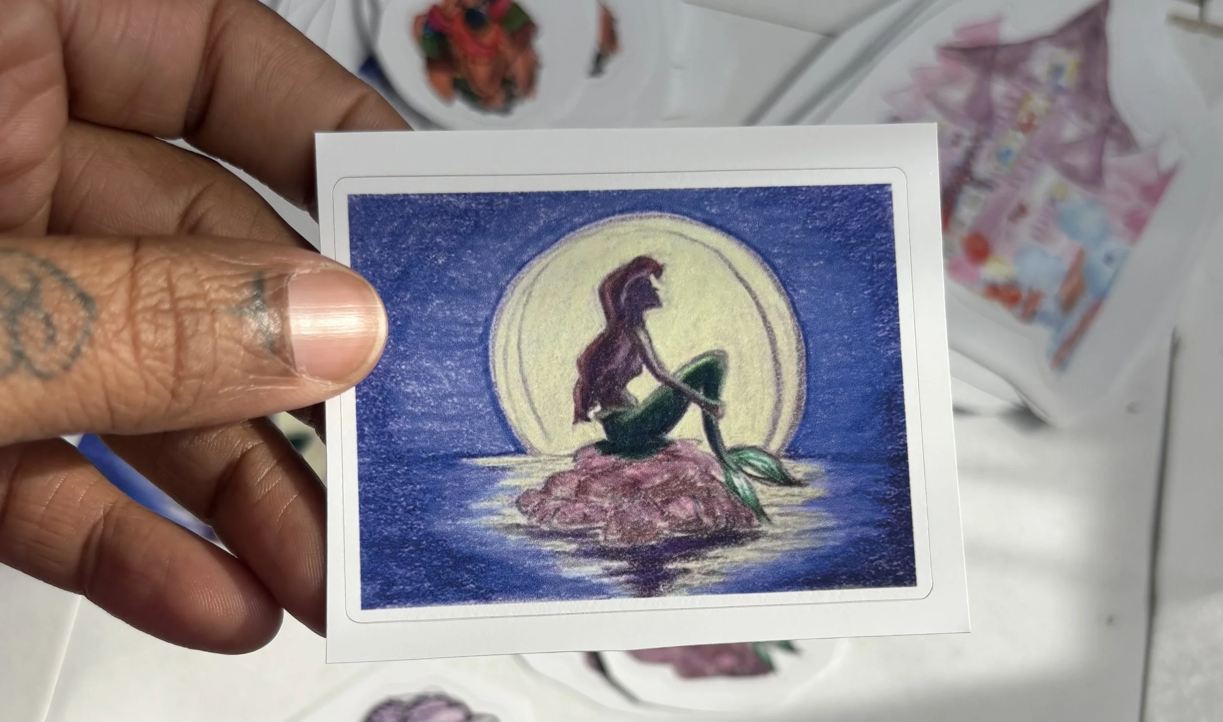 The Little Mermaid (violet background)